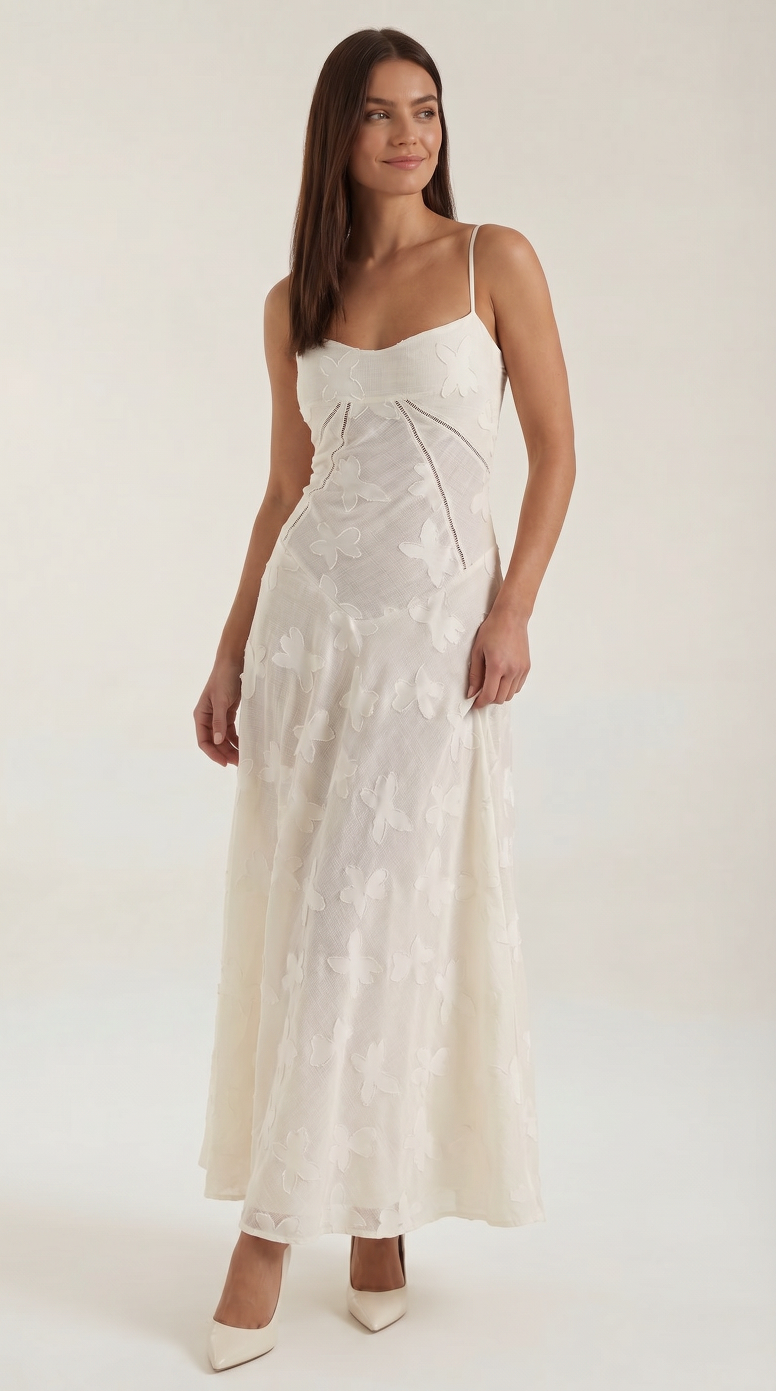 Arabelle Maxikleid mit Jacquard-Stoff