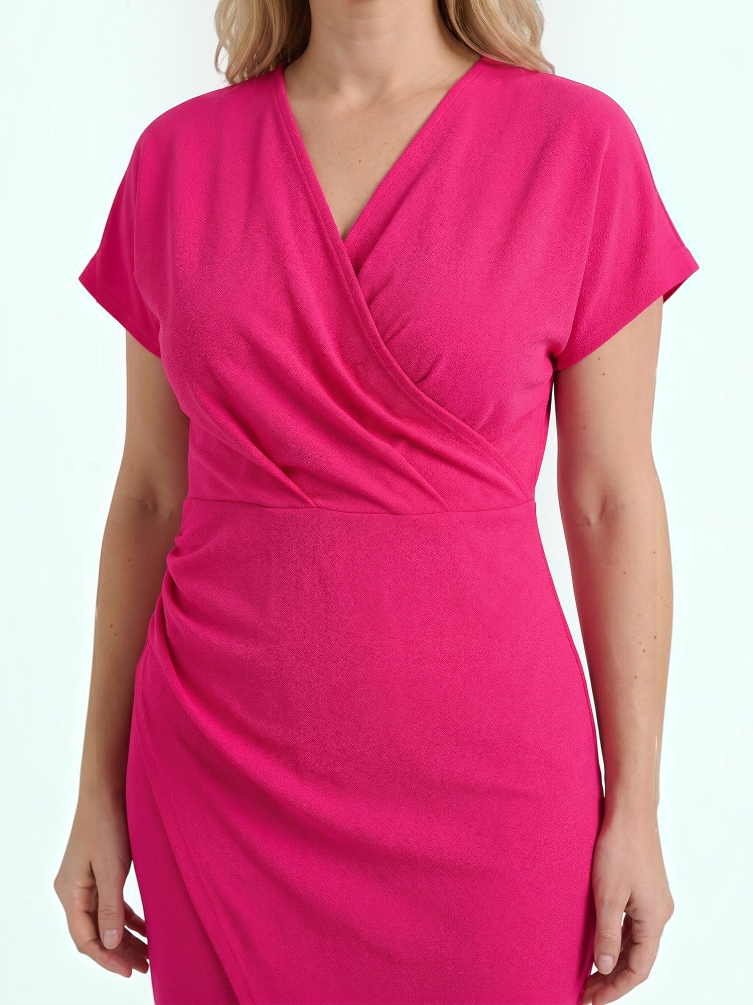 Raina Wickel-Midikleid mit V-Ausschnitt