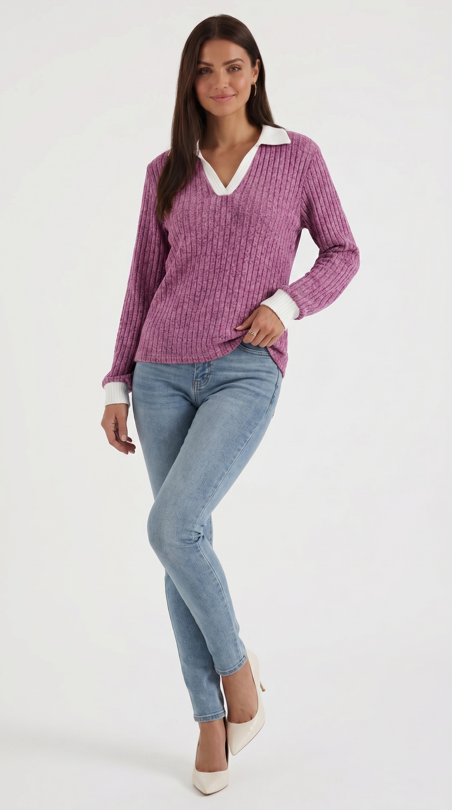 Althea Strickpullover mit V-Ausschnitt