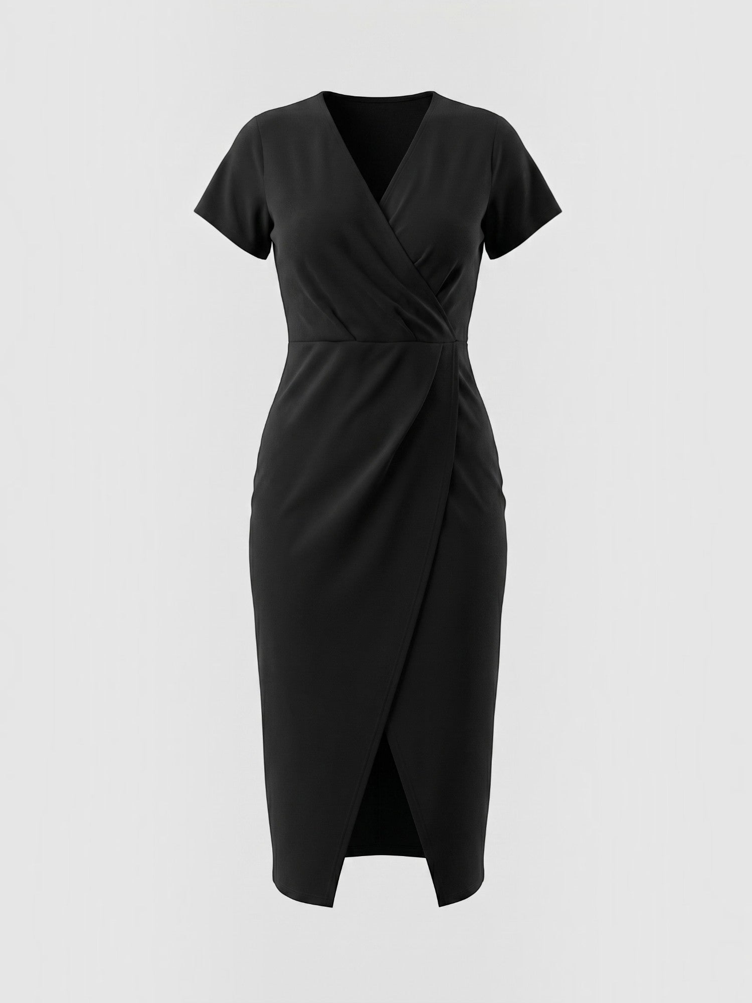 Raina Wickel-Midikleid mit V-Ausschnitt