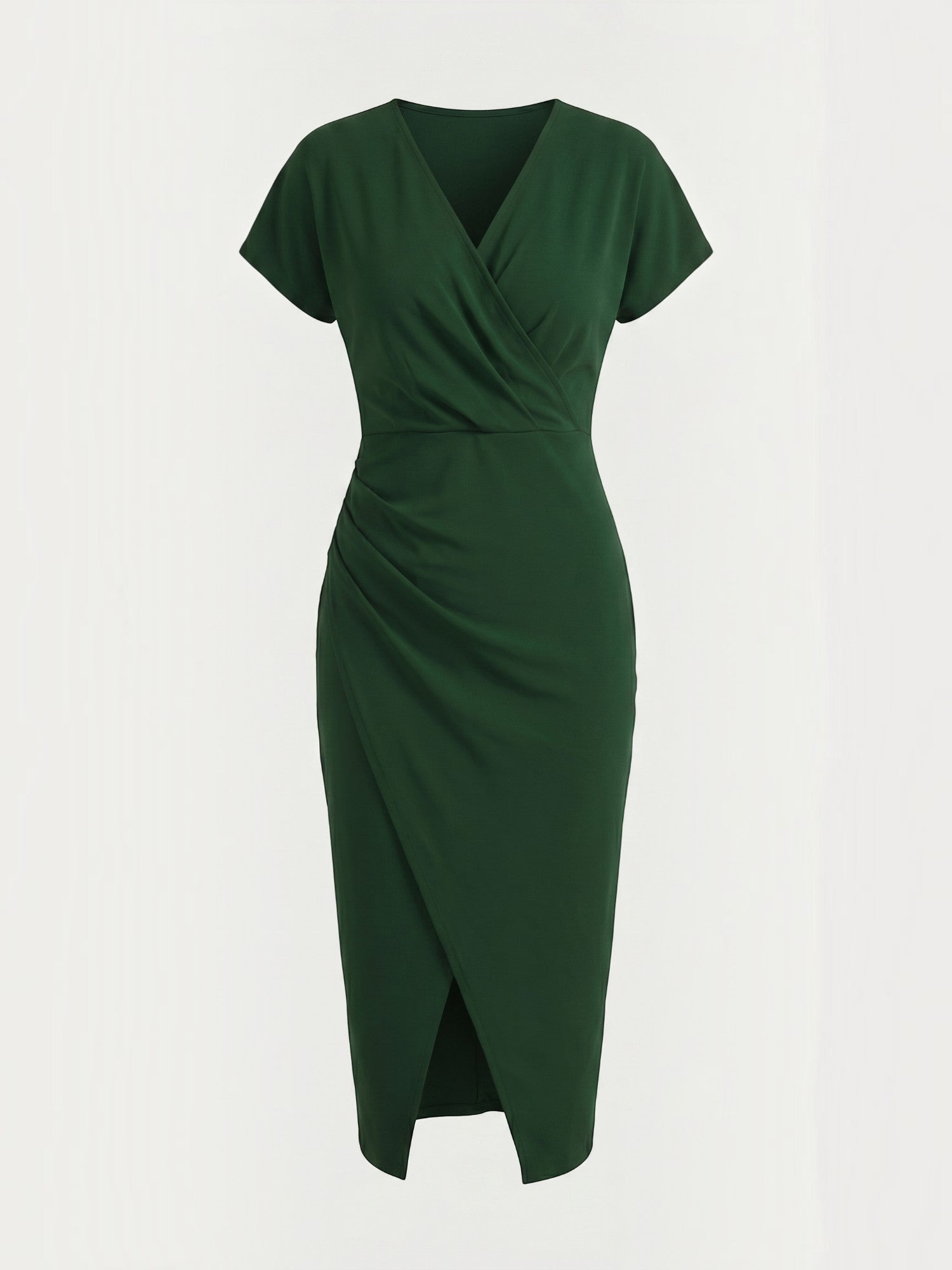 Raina Wickel-Midikleid mit V-Ausschnitt