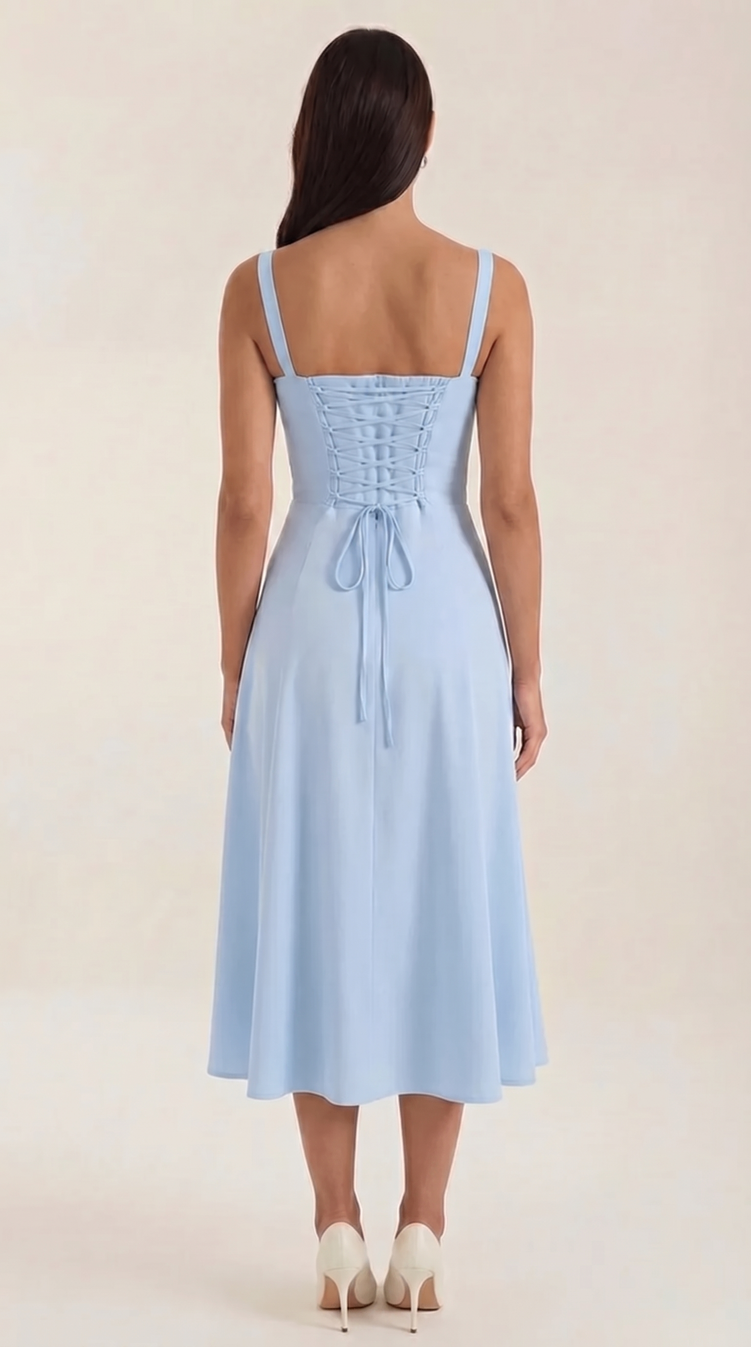 Jade Midikleid mit Schnürung