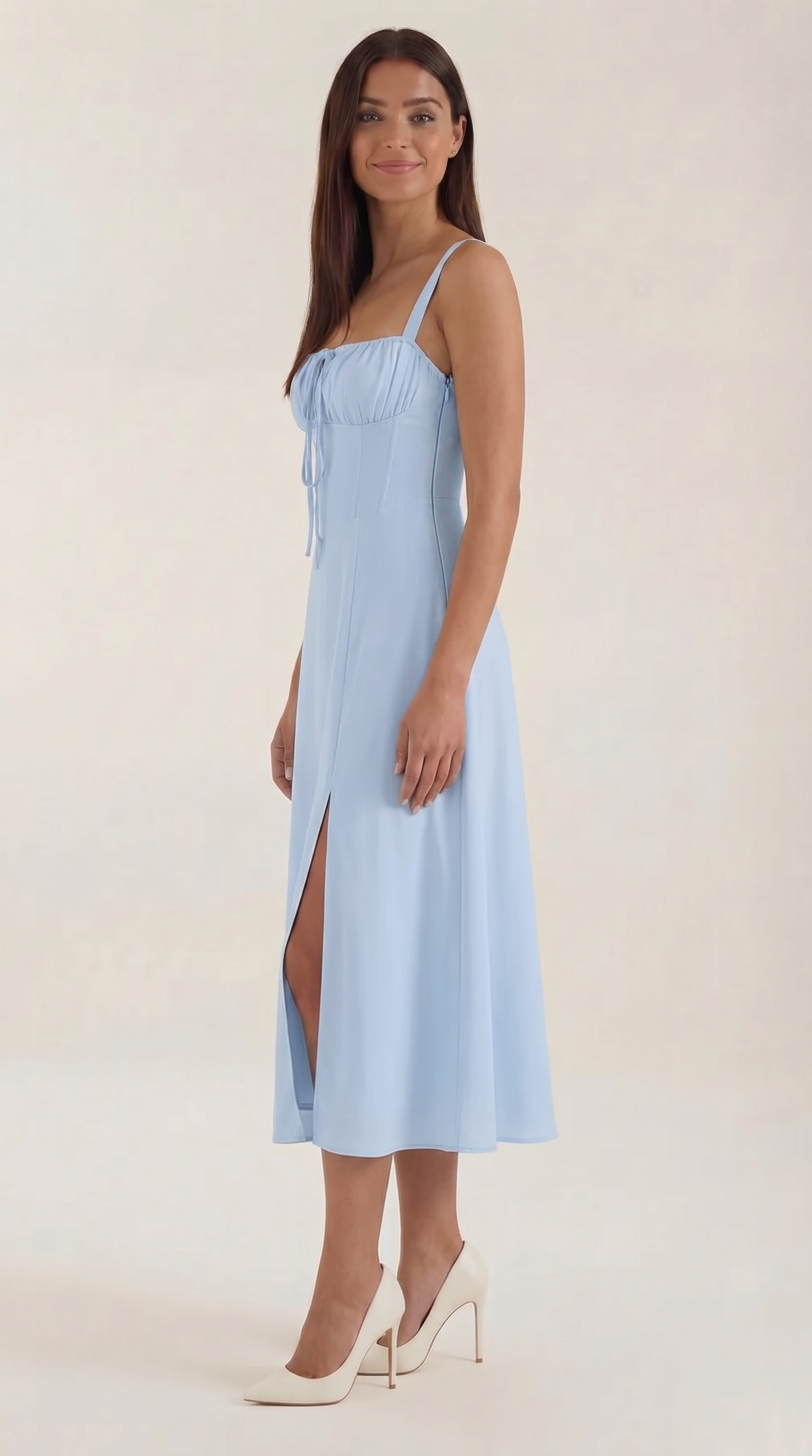 Jade Midikleid mit Schnürung
