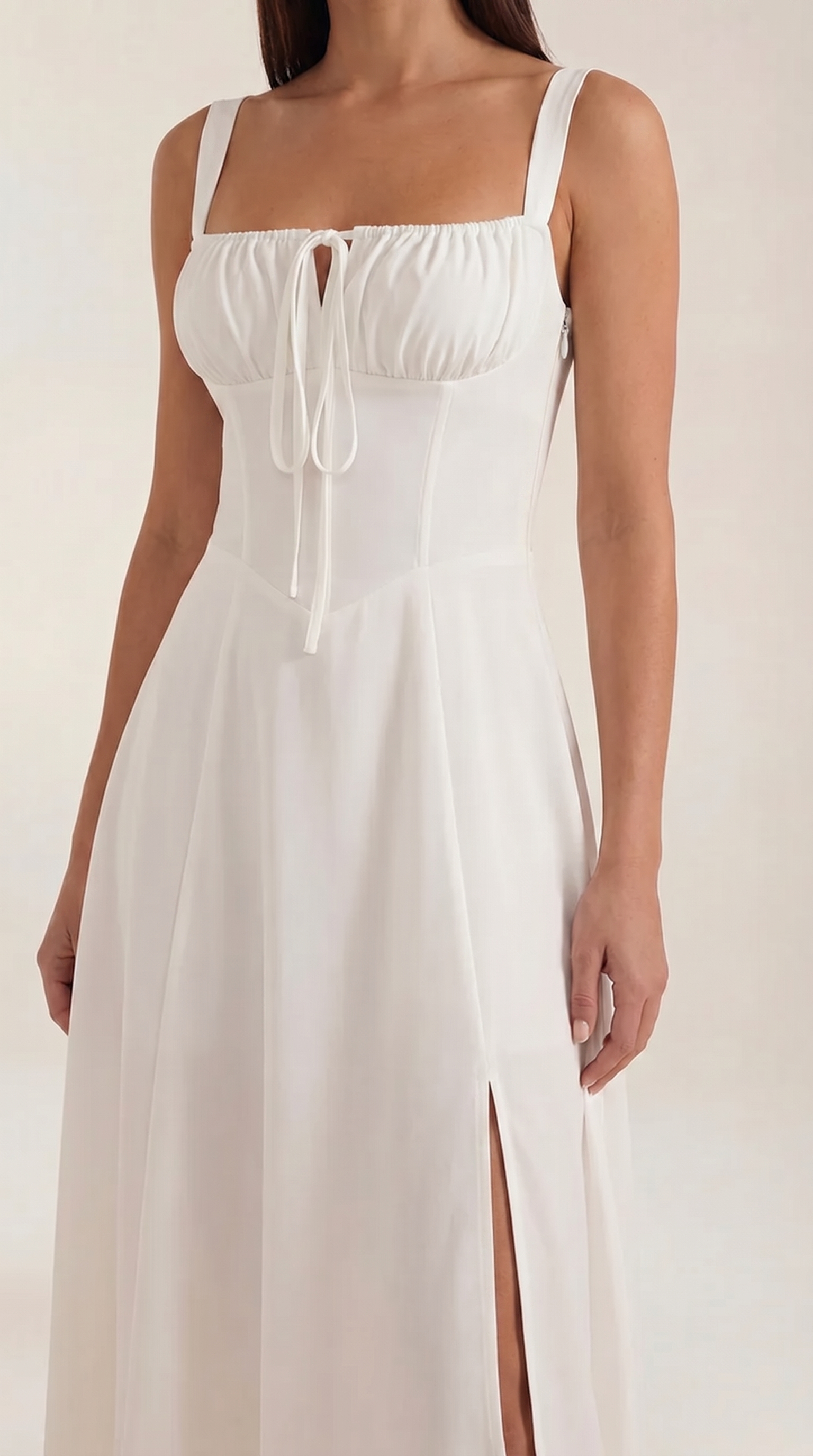 Jade Midikleid mit Schnürung