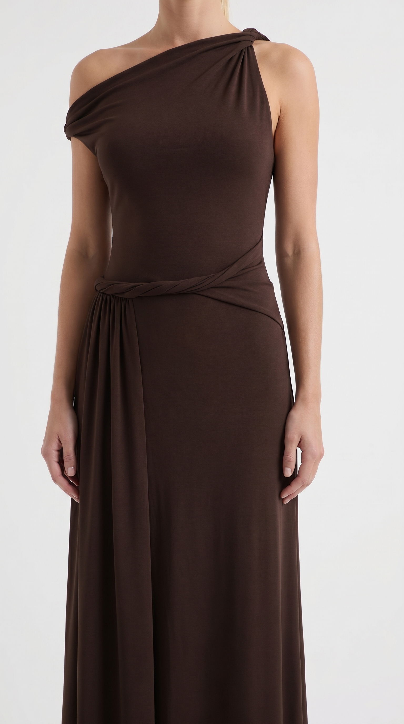 Enid Maxikleid mit One-Shoulder-Träger
