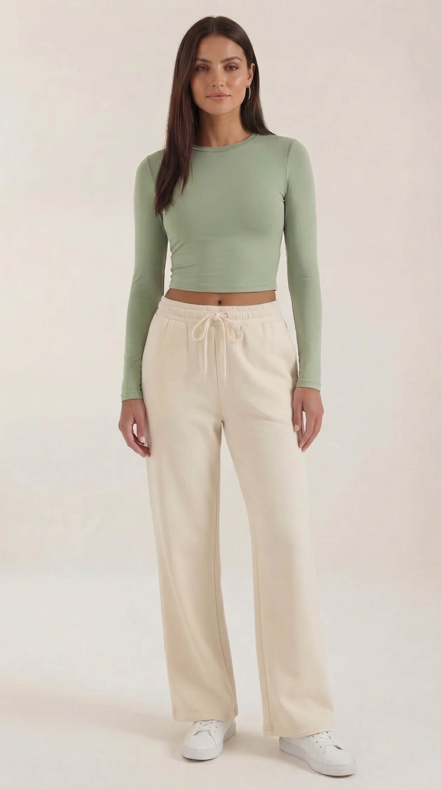 Karen Langarm-Crop-Top