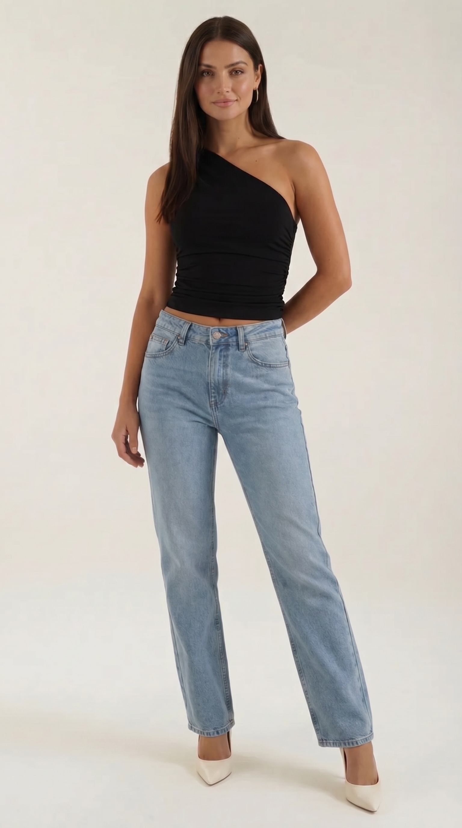 Briony Ärmelloses One-Shoulder-Top