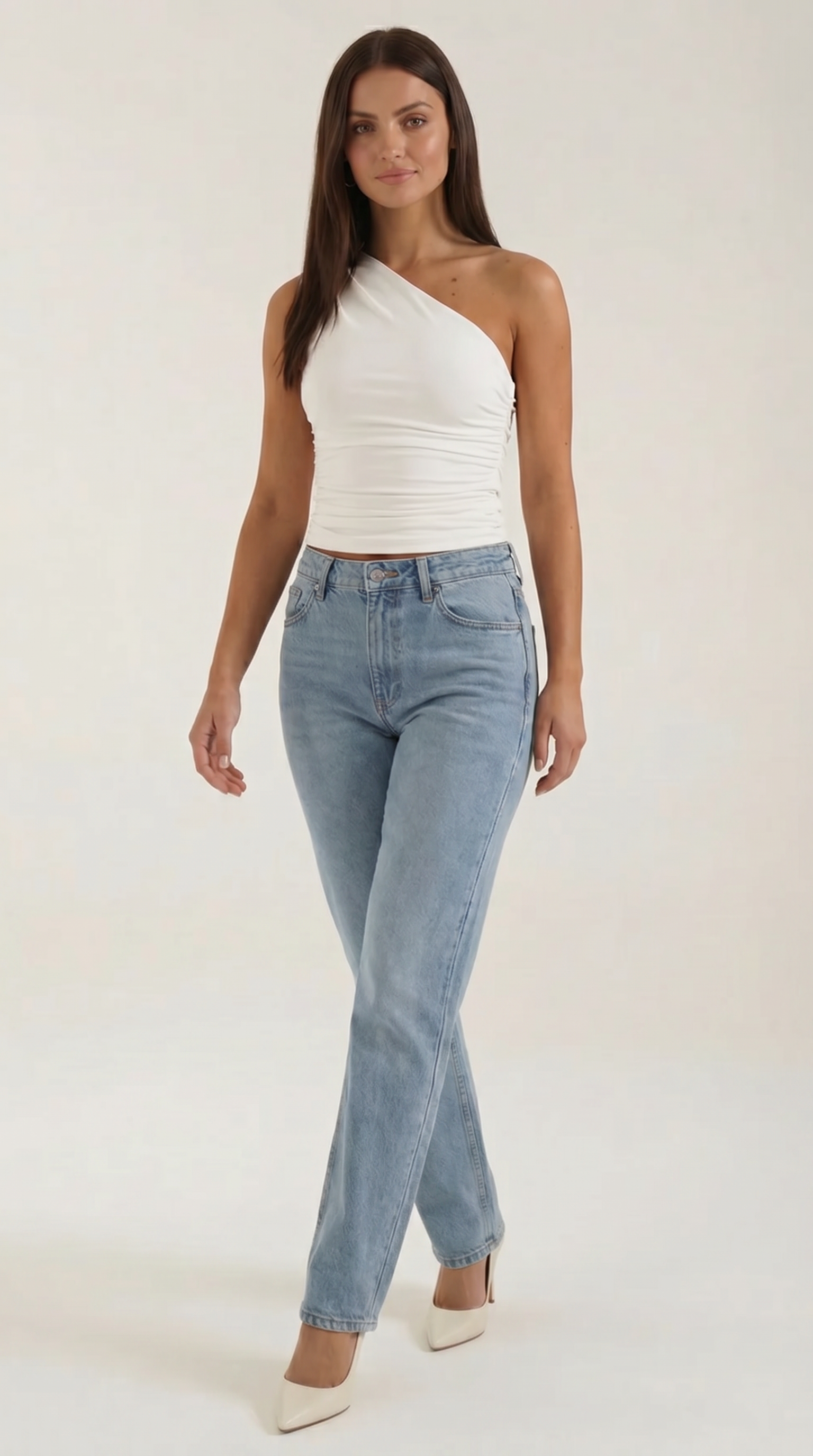 Briony Ärmelloses One-Shoulder-Top