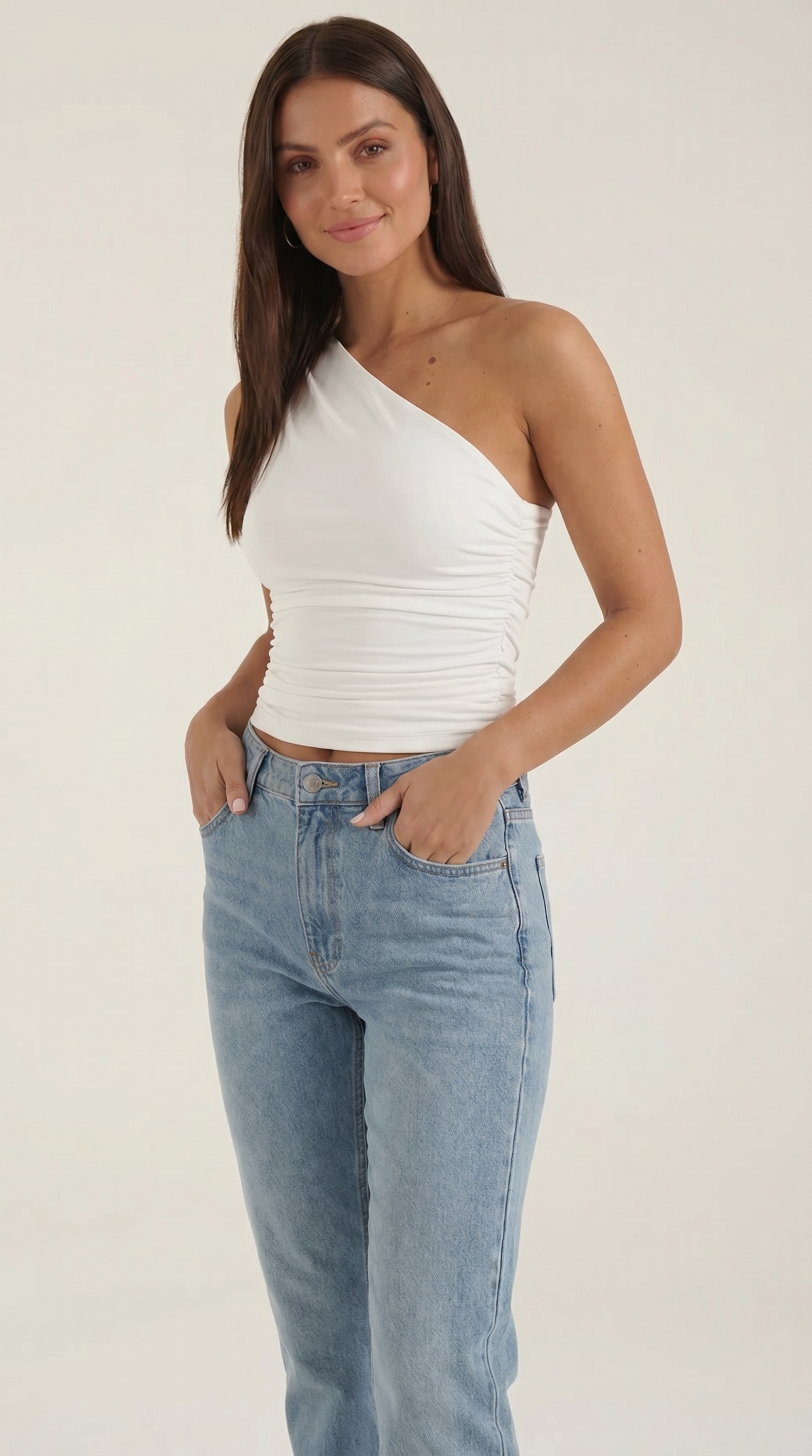 Briony Ärmelloses One-Shoulder-Top
