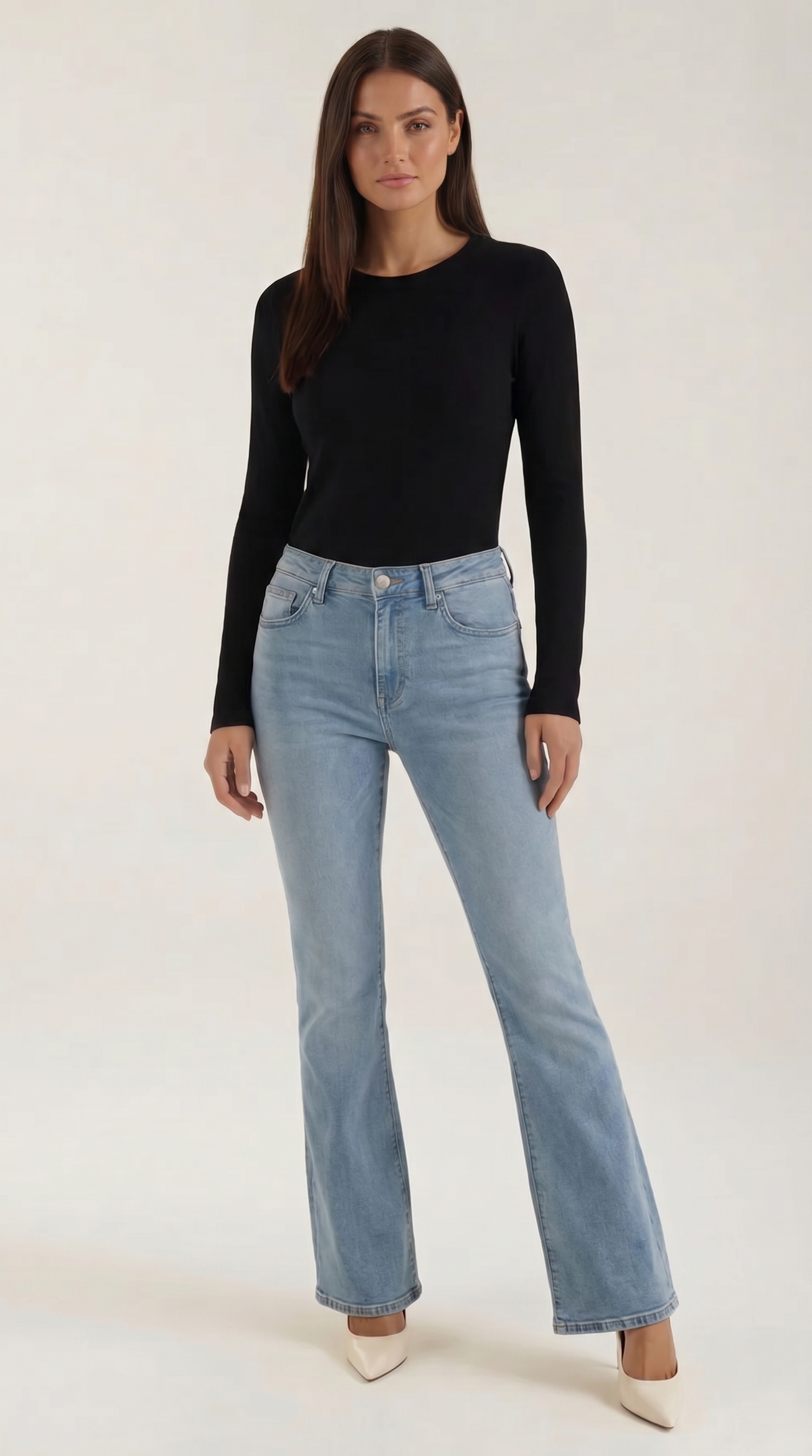 Freya Langarmshirt mit gerippter Struktur