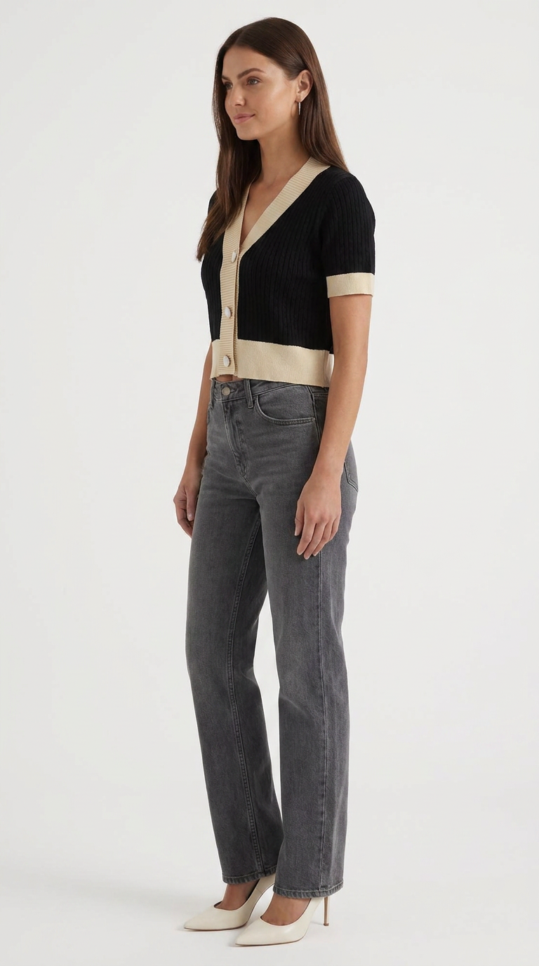 Nerina kurze taillierte Strickjacke