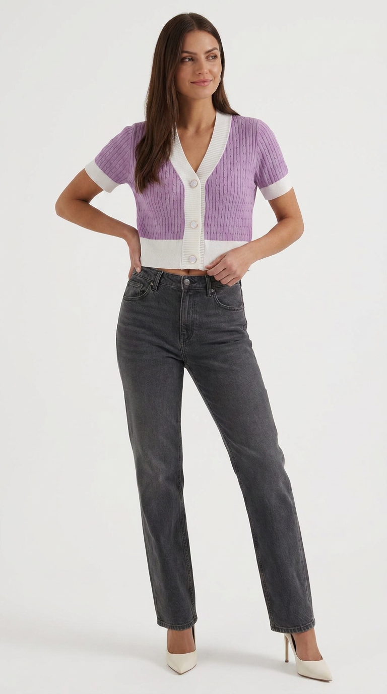 Nerina kurze taillierte Strickjacke
