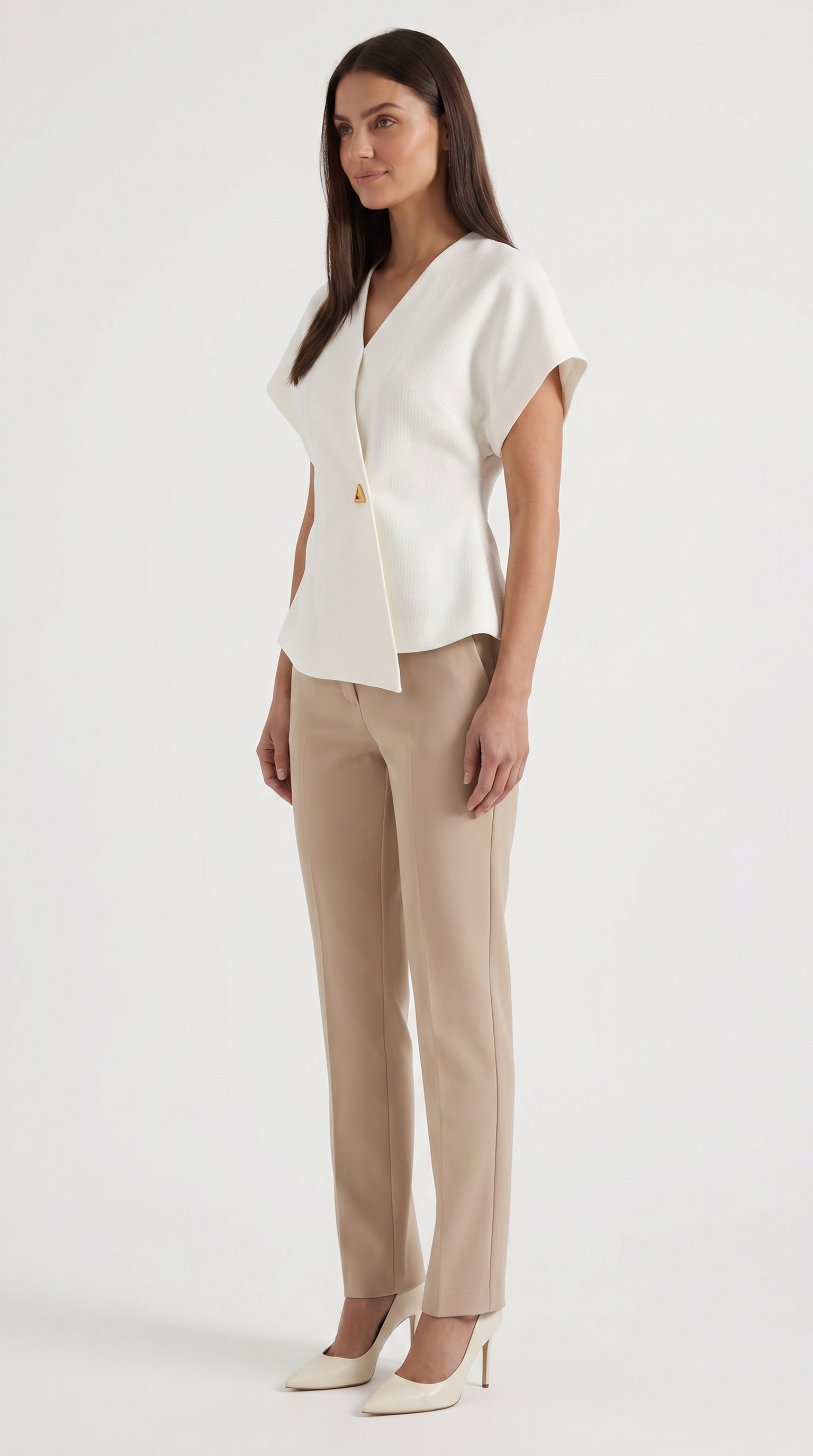 Amy Blazer Top mit asymmetrischer Wickeloptik