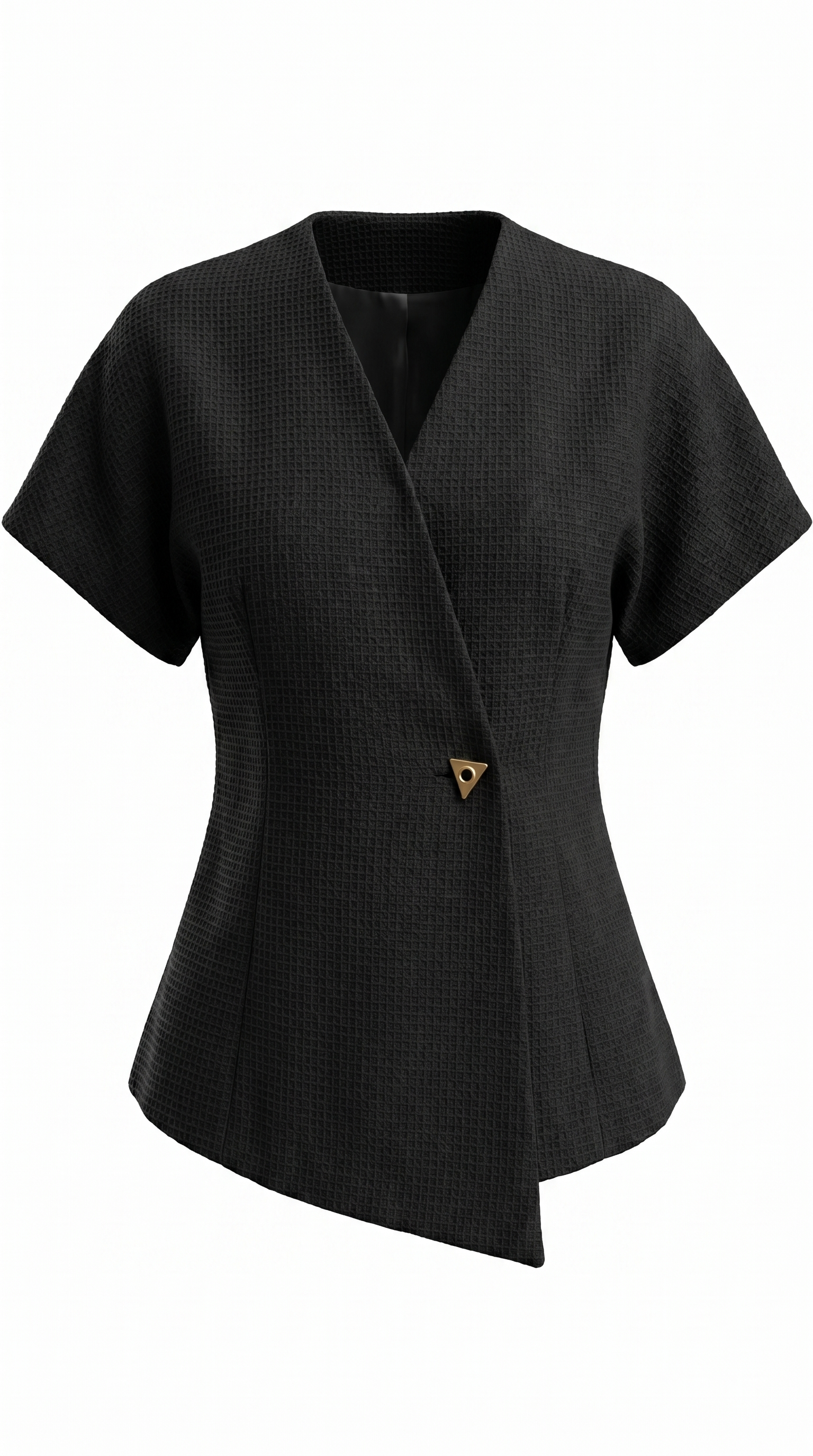 Amy Blazer Top mit asymmetrischer Wickeloptik
