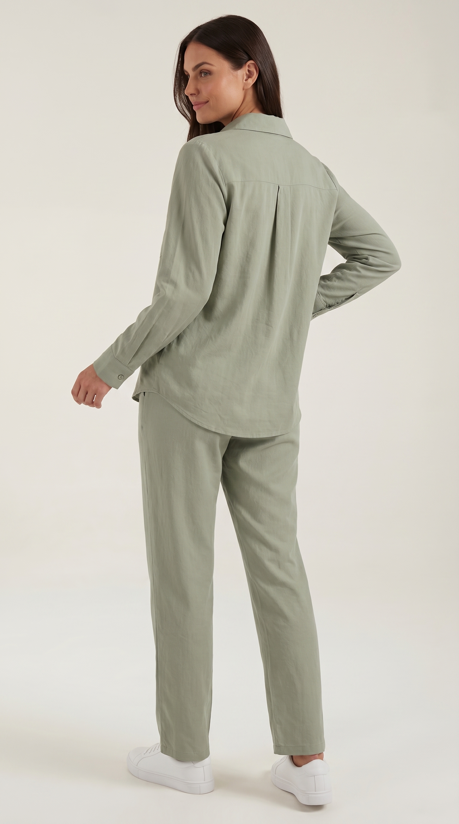 Amber Baumwoll Hosenanzug mit Overshirt