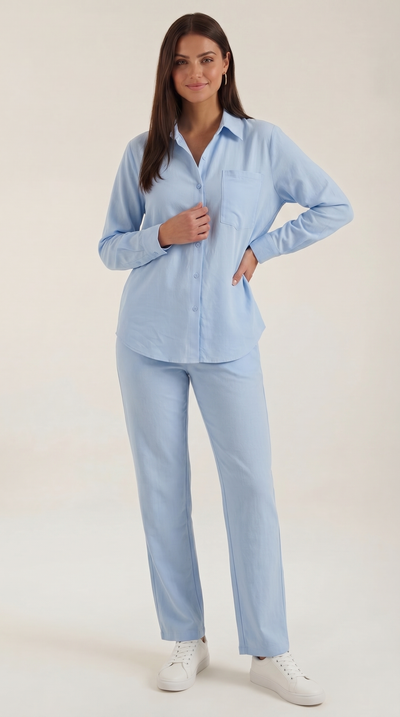 Amber Baumwoll Hosenanzug mit Overshirt