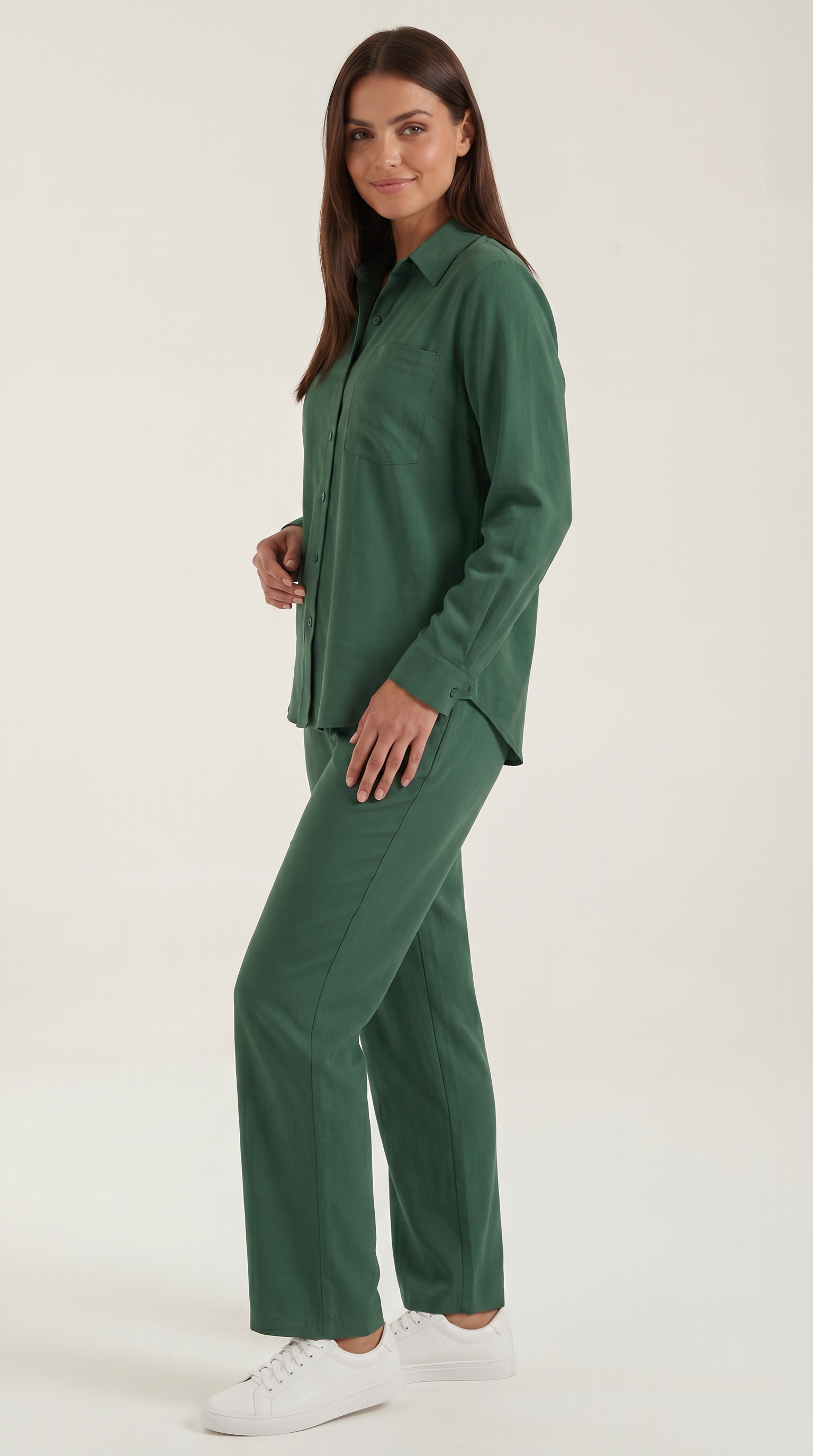 Amber Baumwoll Hosenanzug mit Overshirt