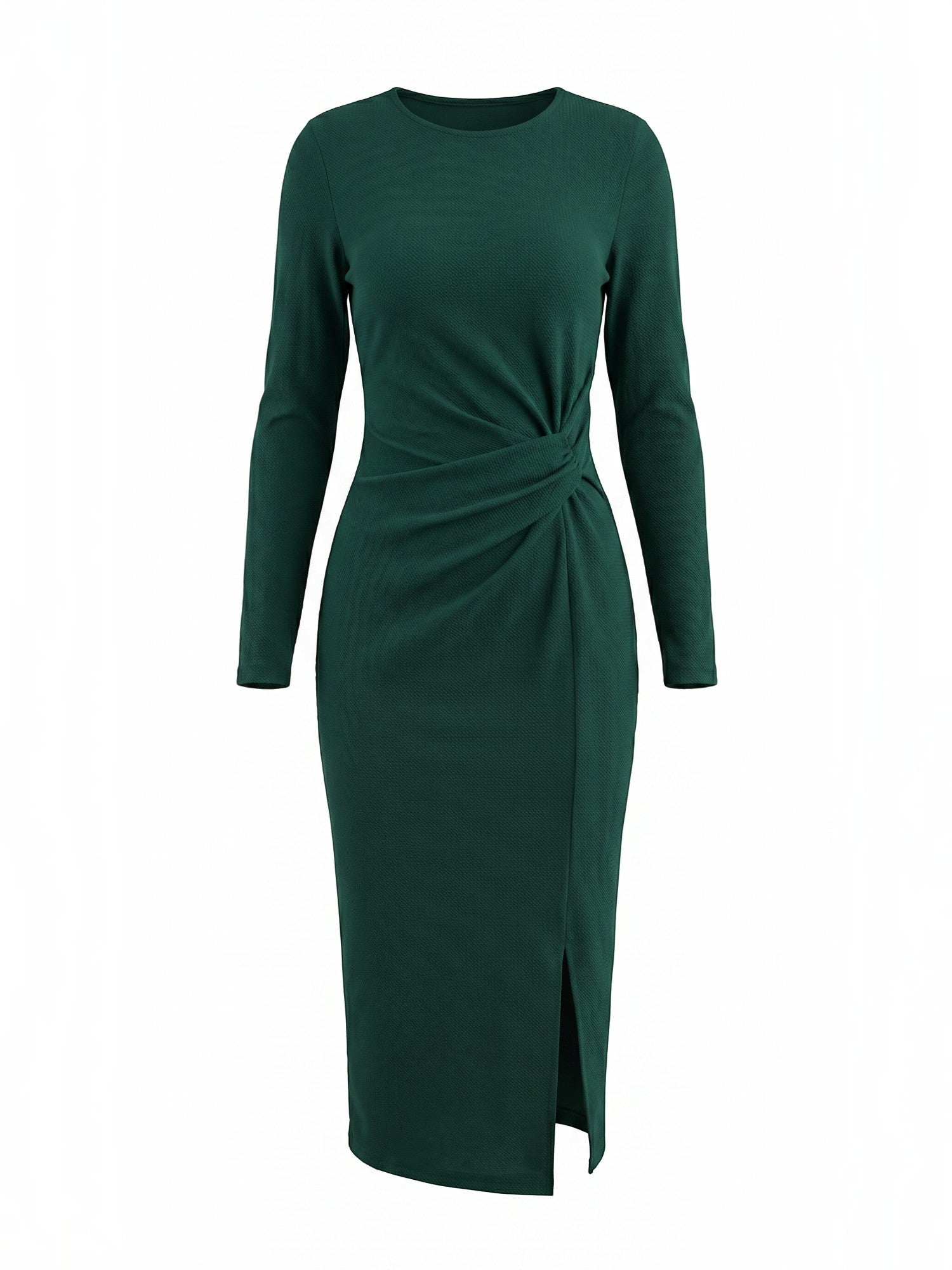 Danna Midikleid mit Wickeloptik und Seitenschlitz
