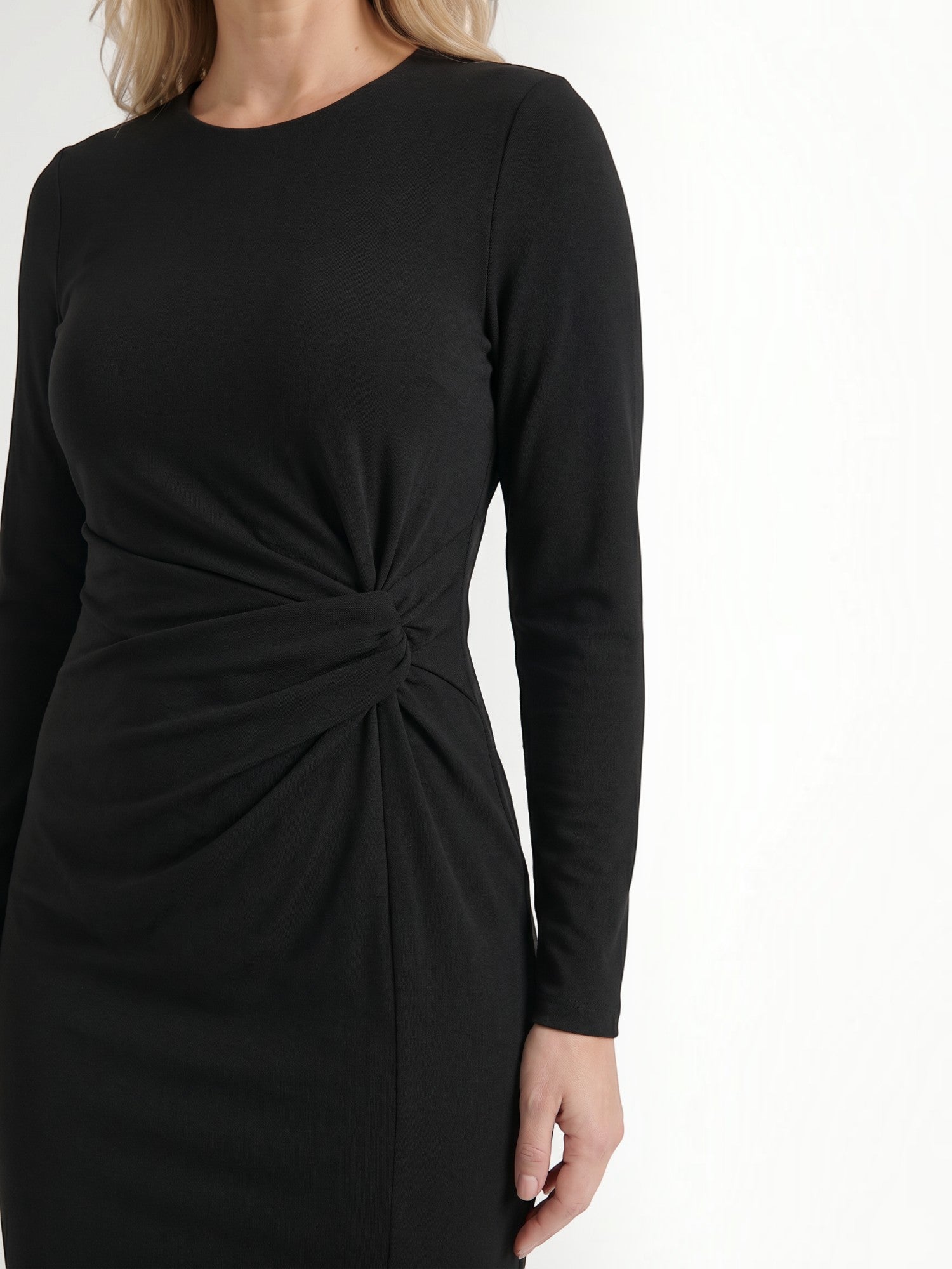 Danna Midikleid mit Wickeloptik und Seitenschlitz