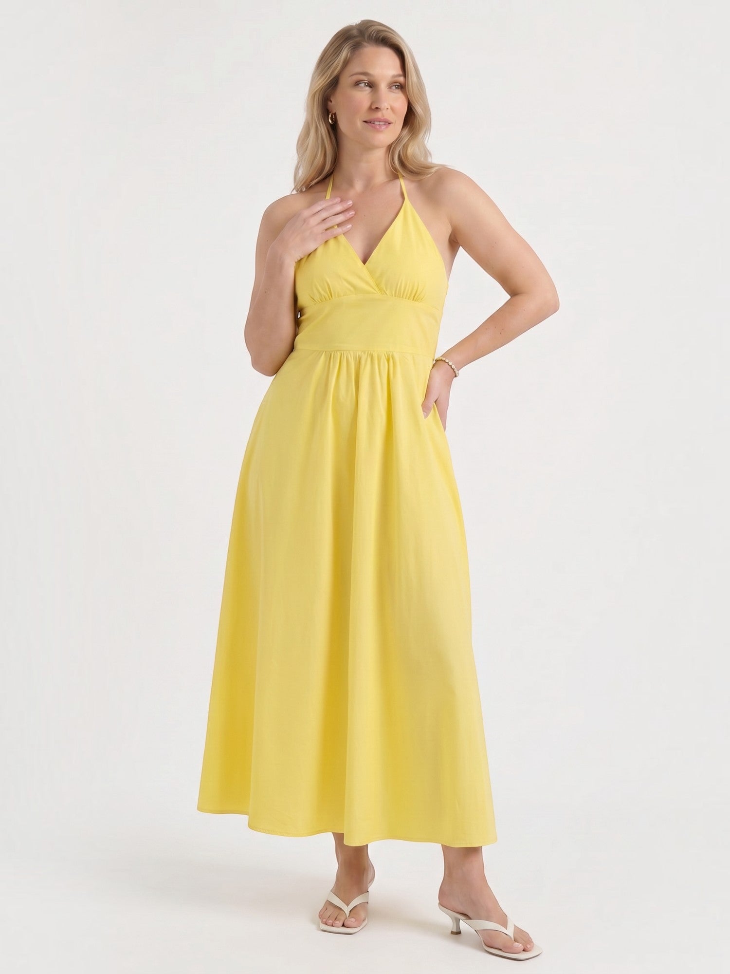 Monica Maxikleid mit Neckholder-Ausschnitt