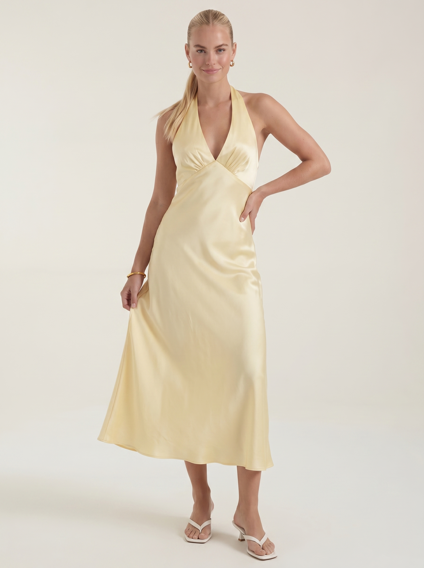 Essie Maxikleid Neckholder mit V-Ausschnitt