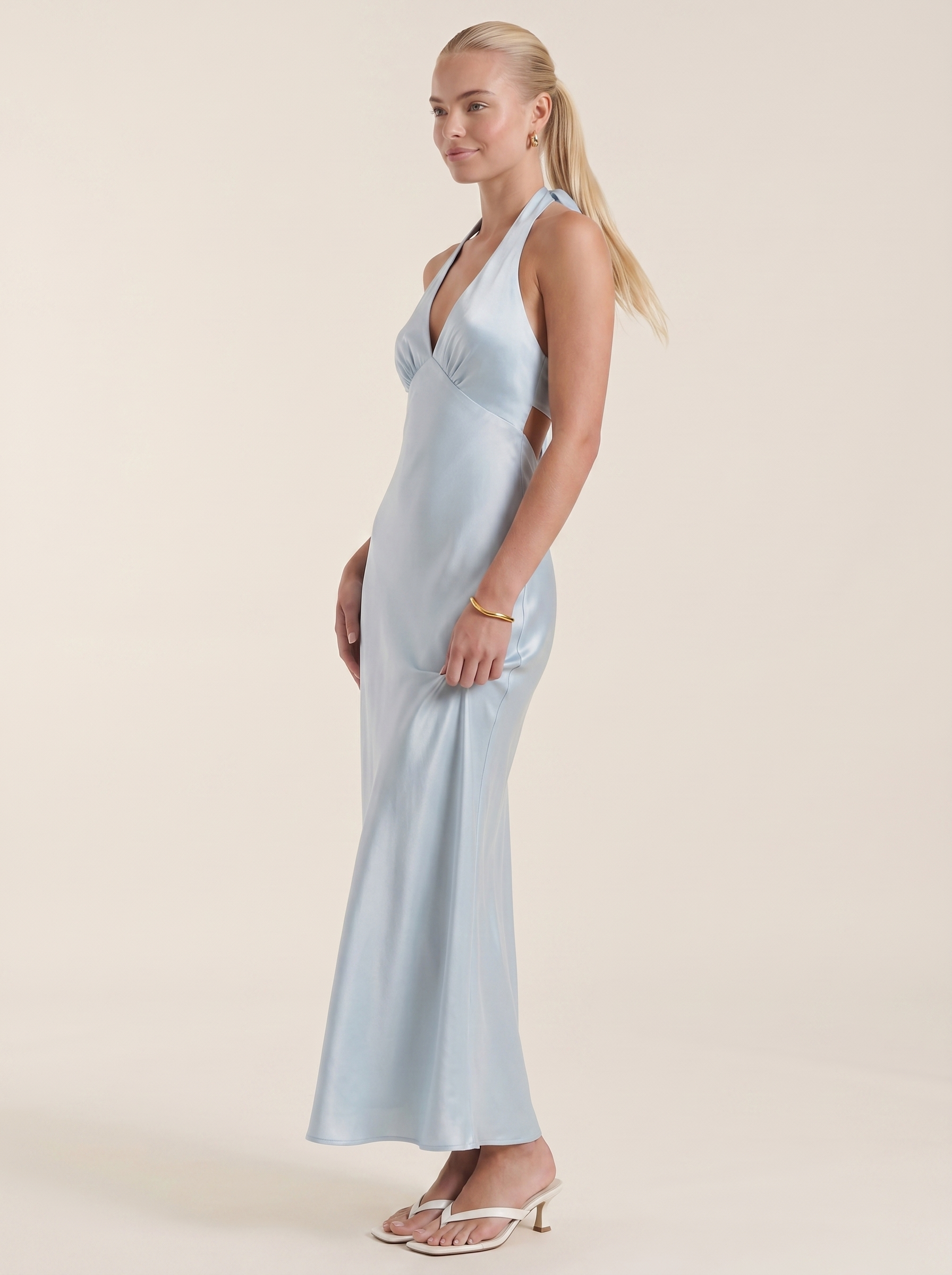 Essie Maxikleid Neckholder mit V-Ausschnitt