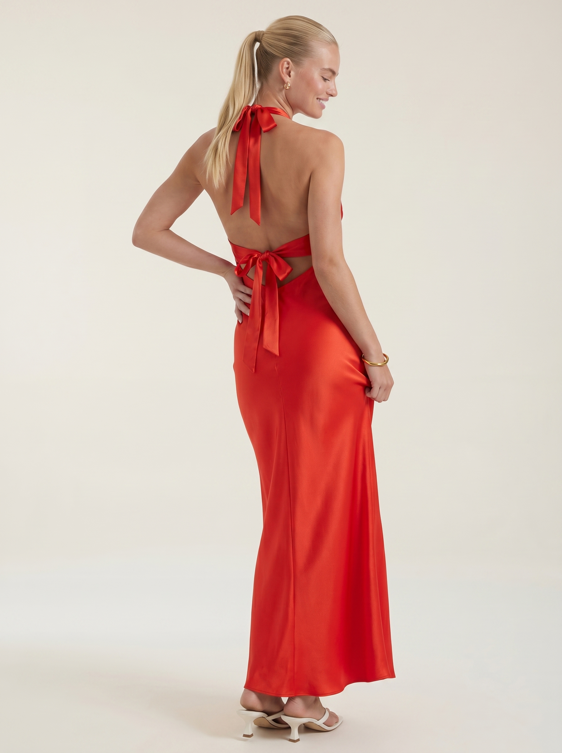 Essie Maxikleid Neckholder mit V-Ausschnitt