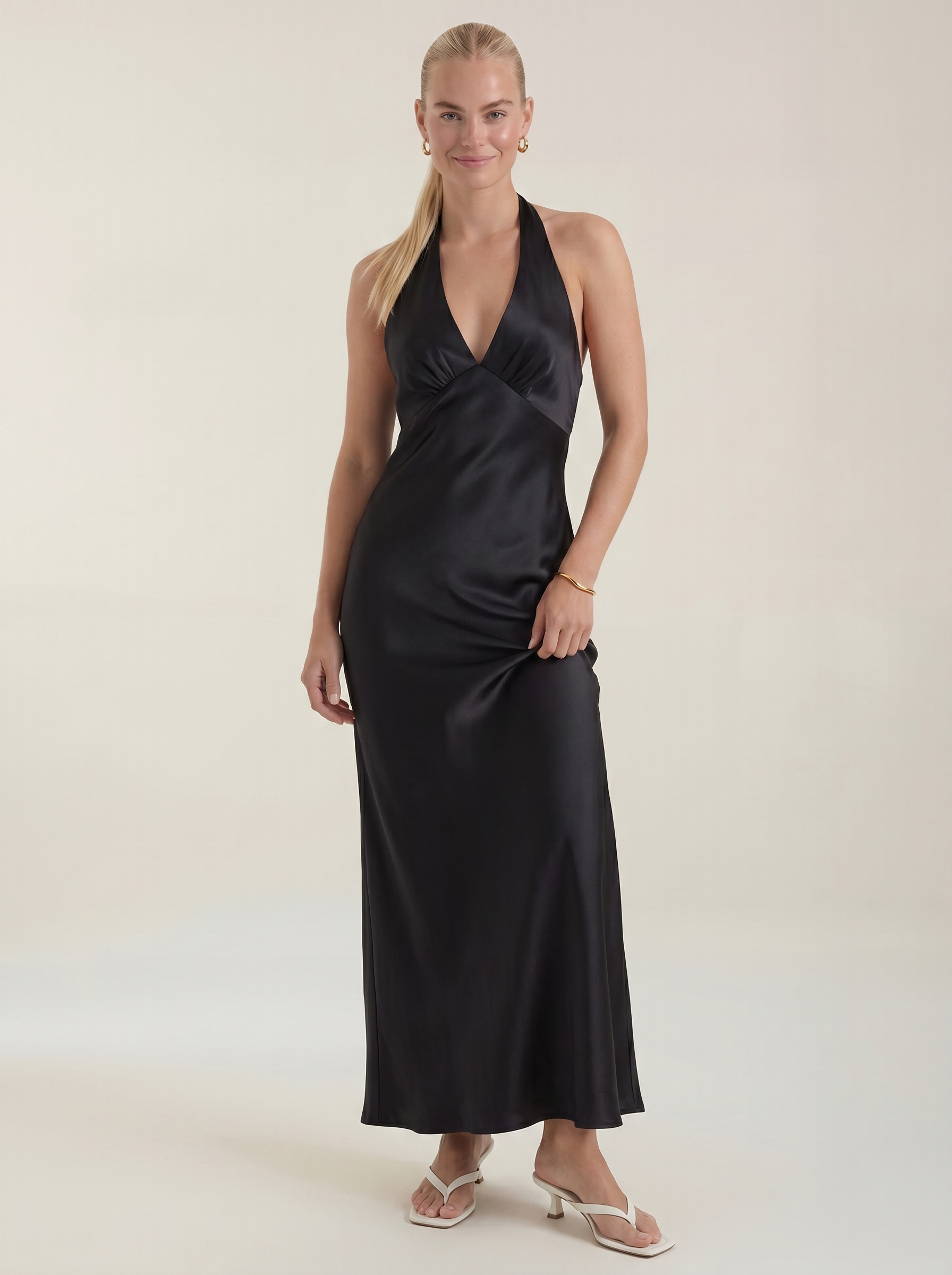 Essie Maxikleid Neckholder mit V-Ausschnitt