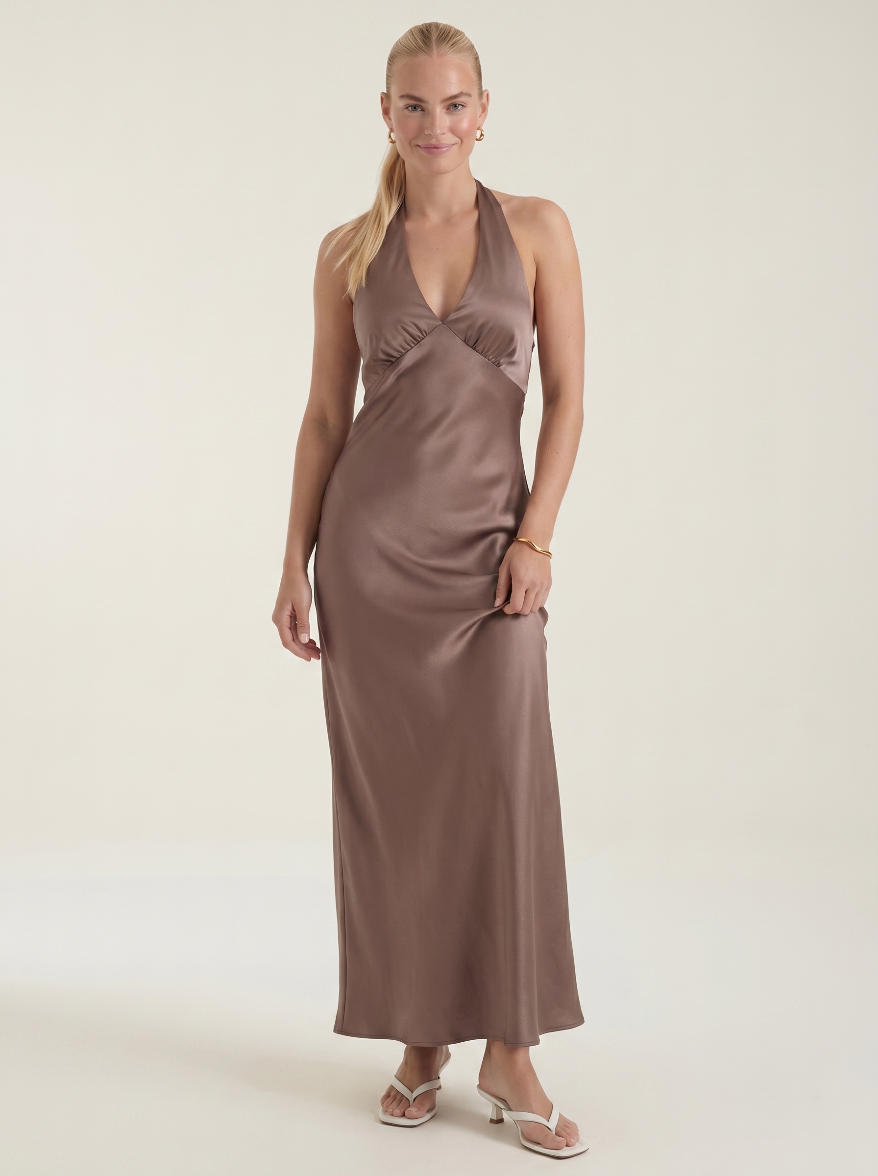 Essie Maxikleid Neckholder mit V-Ausschnitt