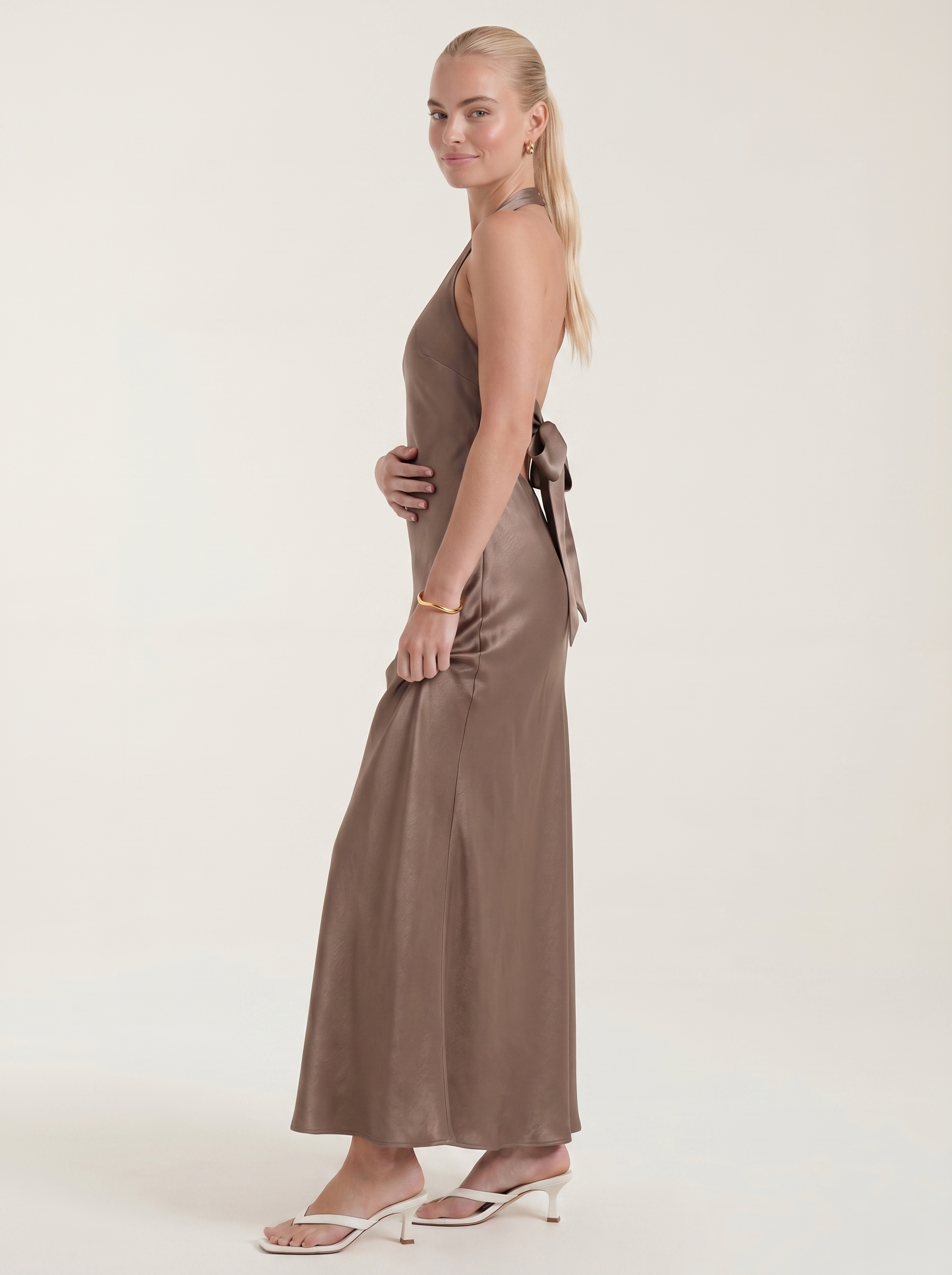 Essie Maxikleid Neckholder mit V-Ausschnitt