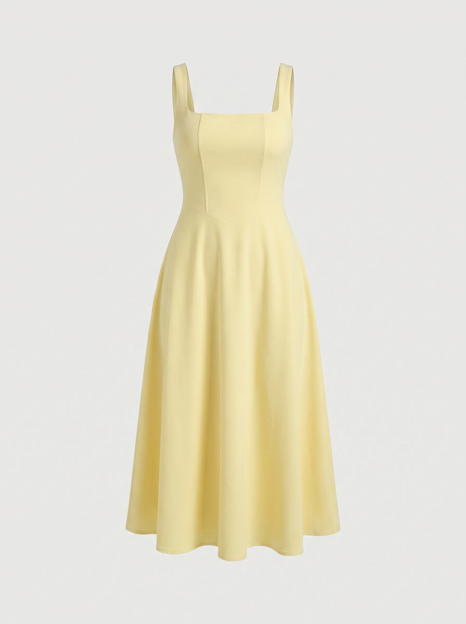 Clarisse Midikleid mit Karree-Ausschnitt und Schwingrock