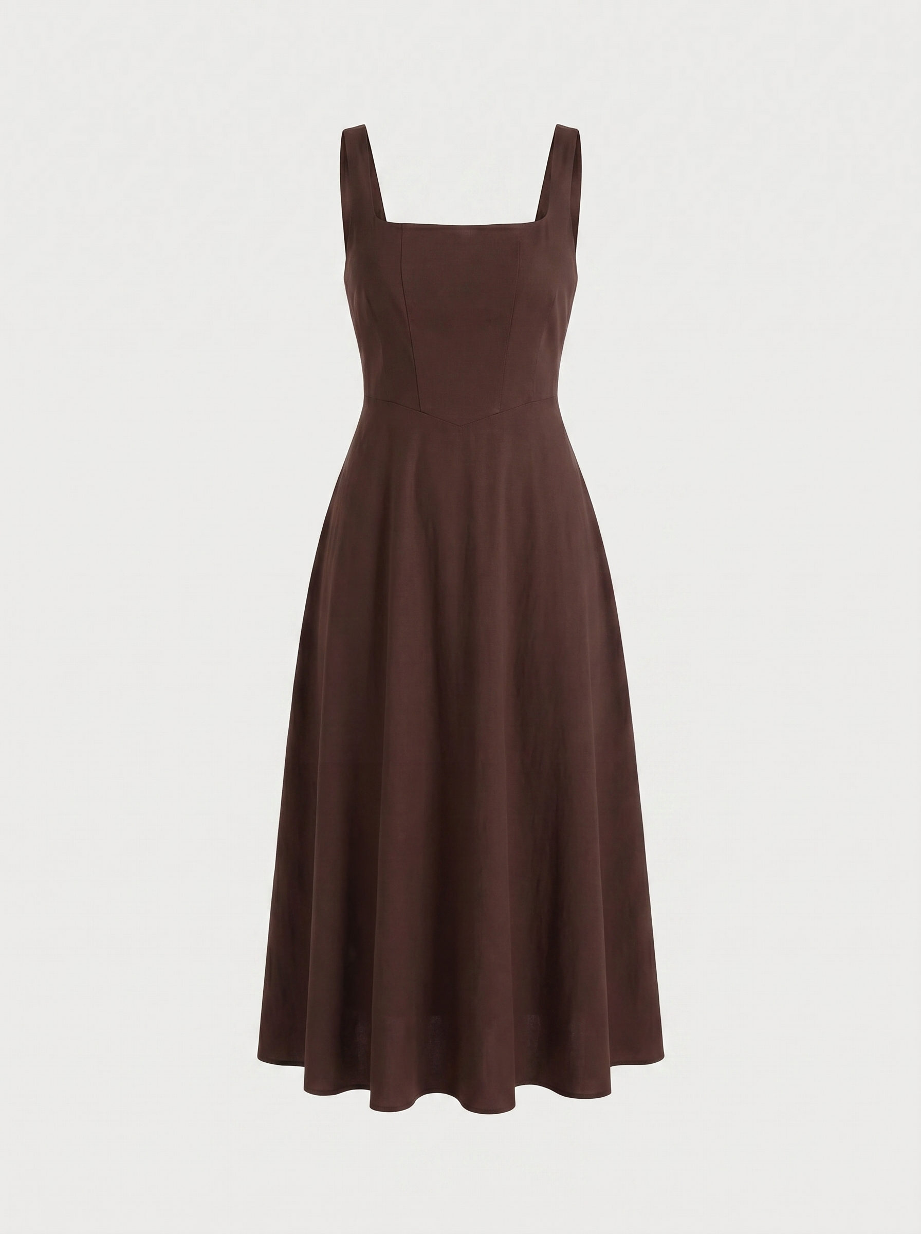 Clarisse Midikleid mit Karree-Ausschnitt und Schwingrock