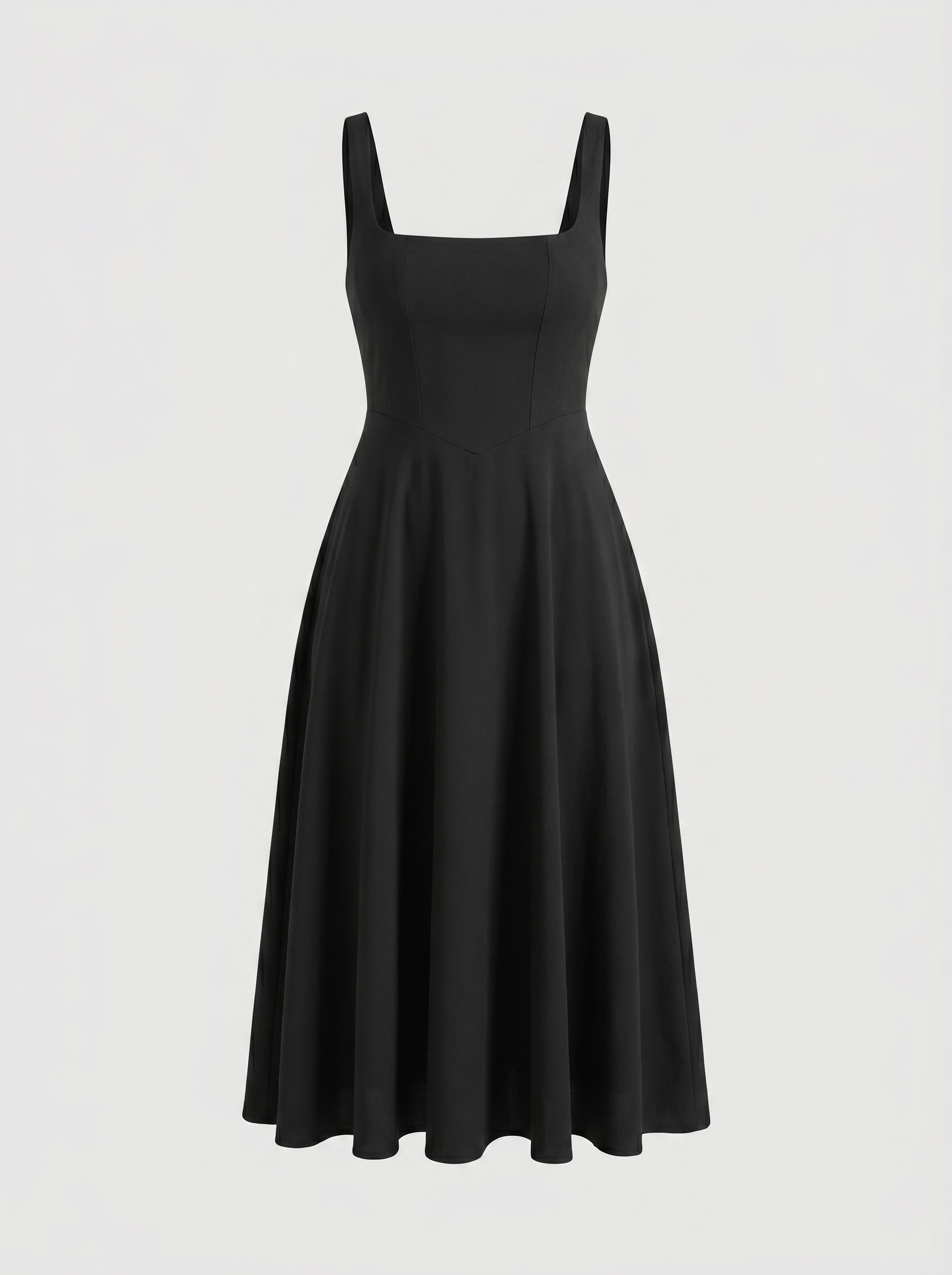 Clarisse Midikleid mit Karree-Ausschnitt und Schwingrock