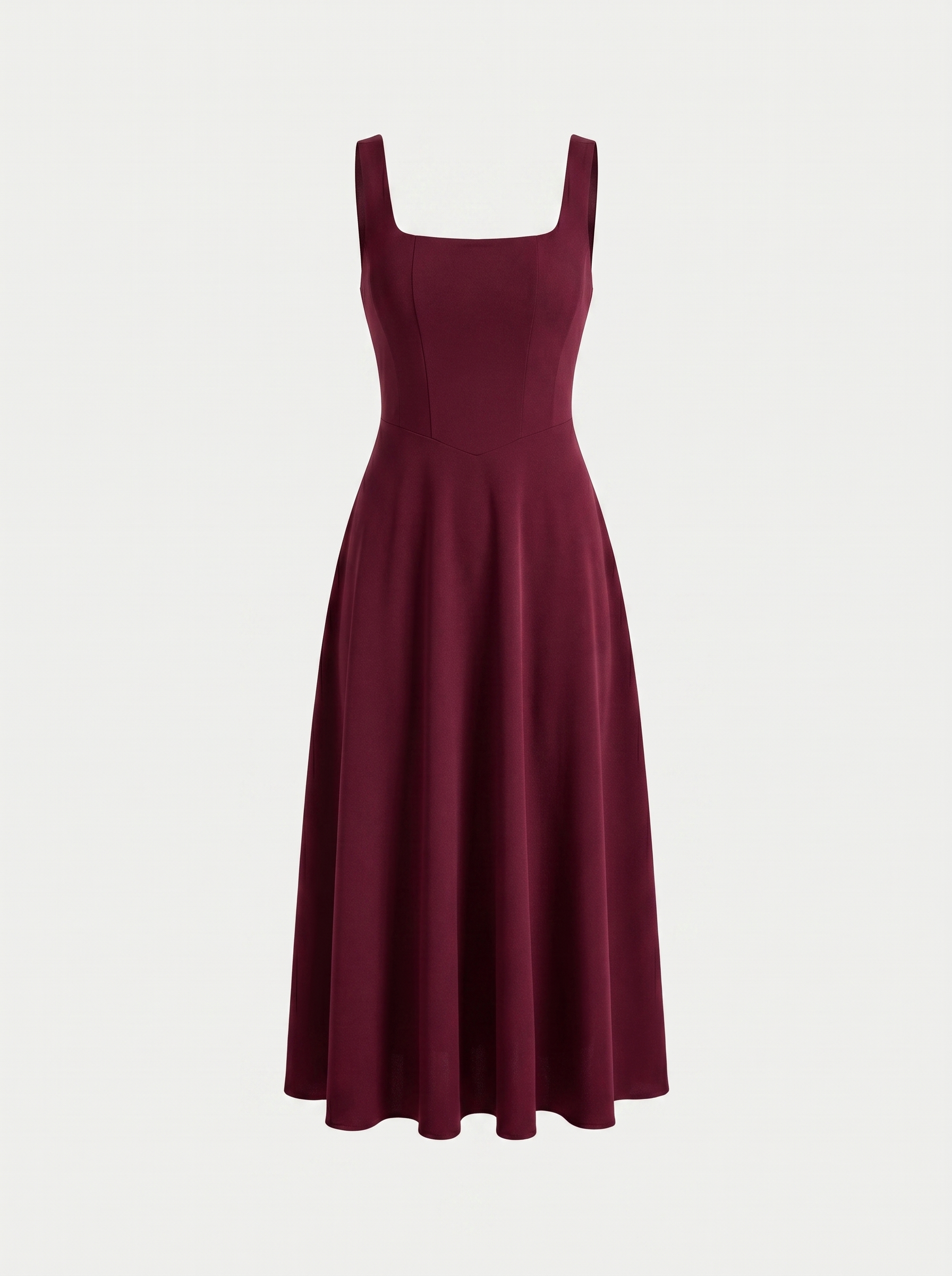 Clarisse Midikleid mit Karree-Ausschnitt und Schwingrock