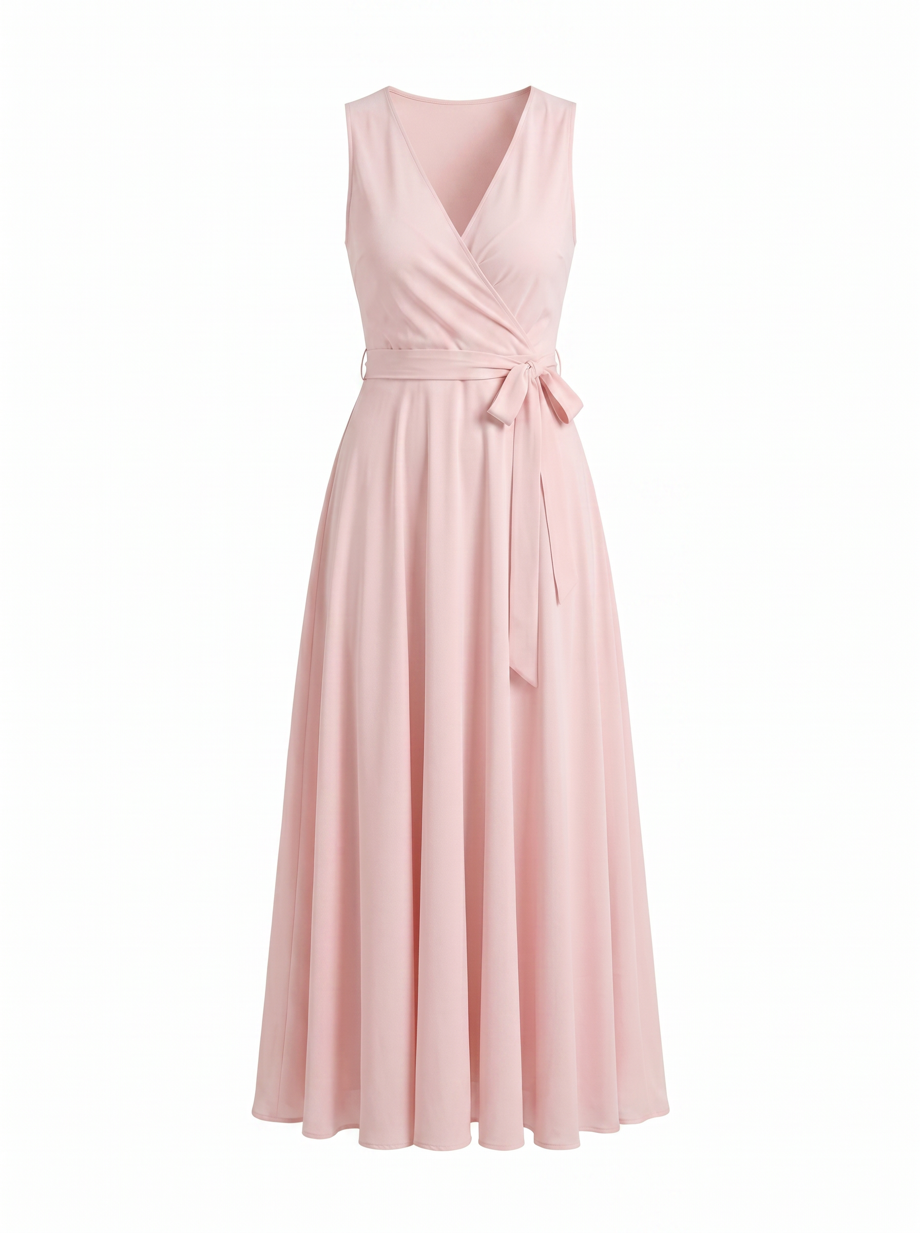 Reena Maxikleid mit Wickeloptik und Bindegürtel