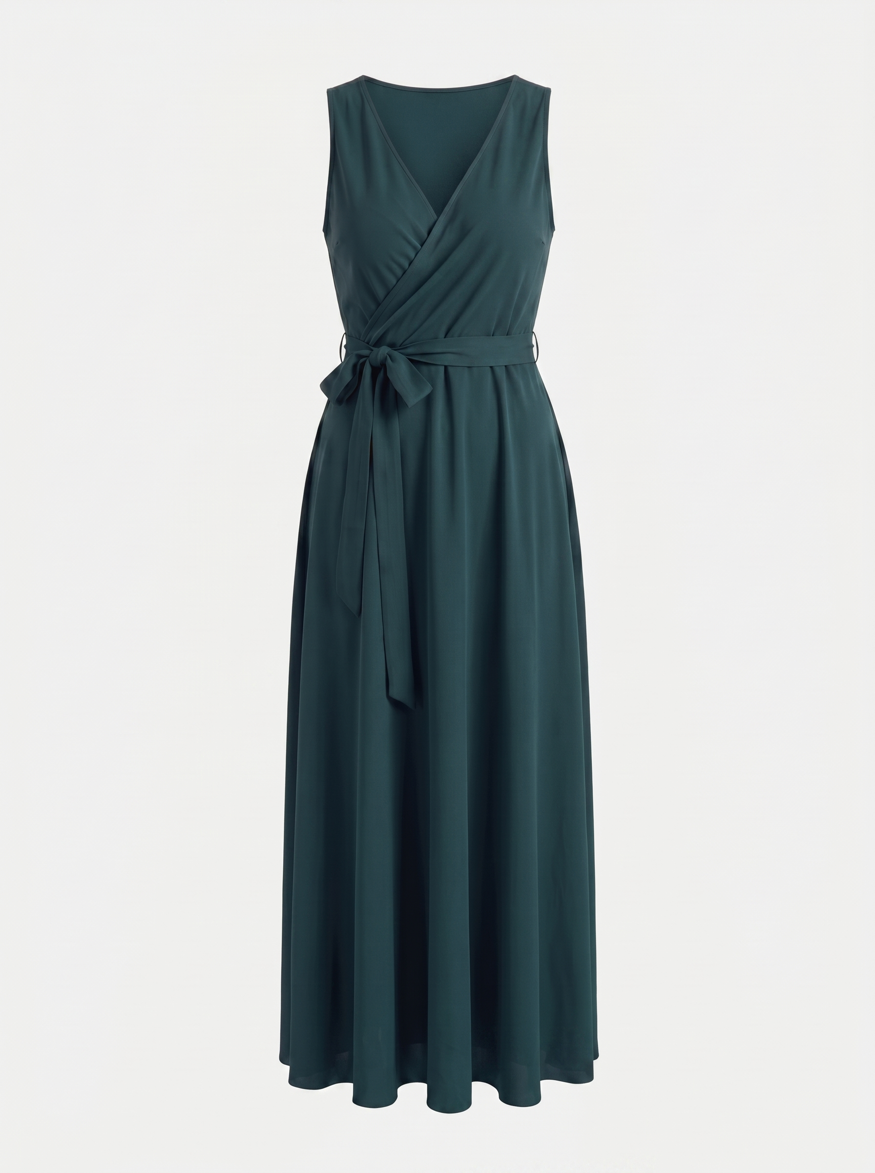 Reena Maxikleid mit Wickeloptik und Bindegürtel