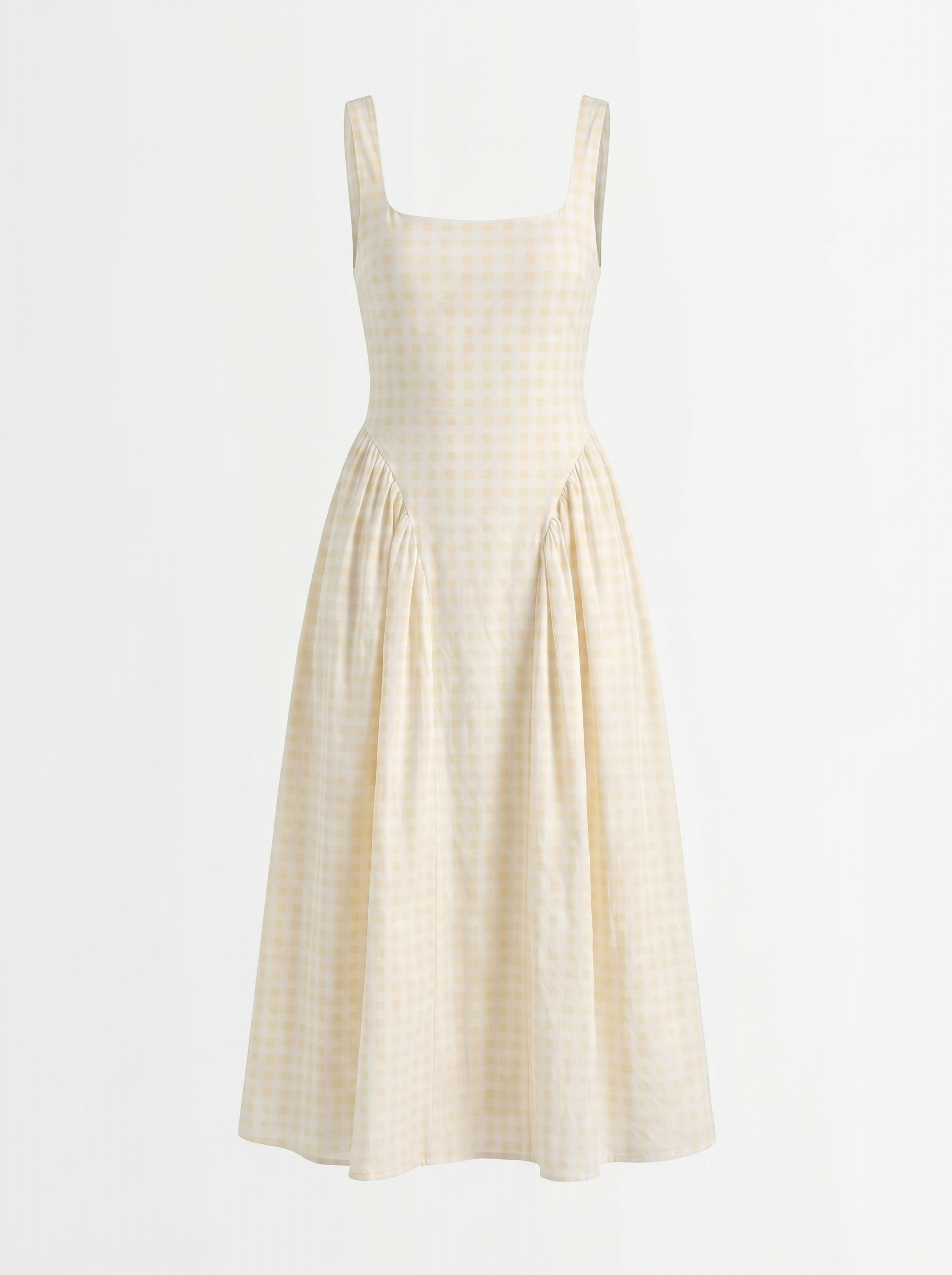Cleo Midikleid mit Karomuster und Faltenrock