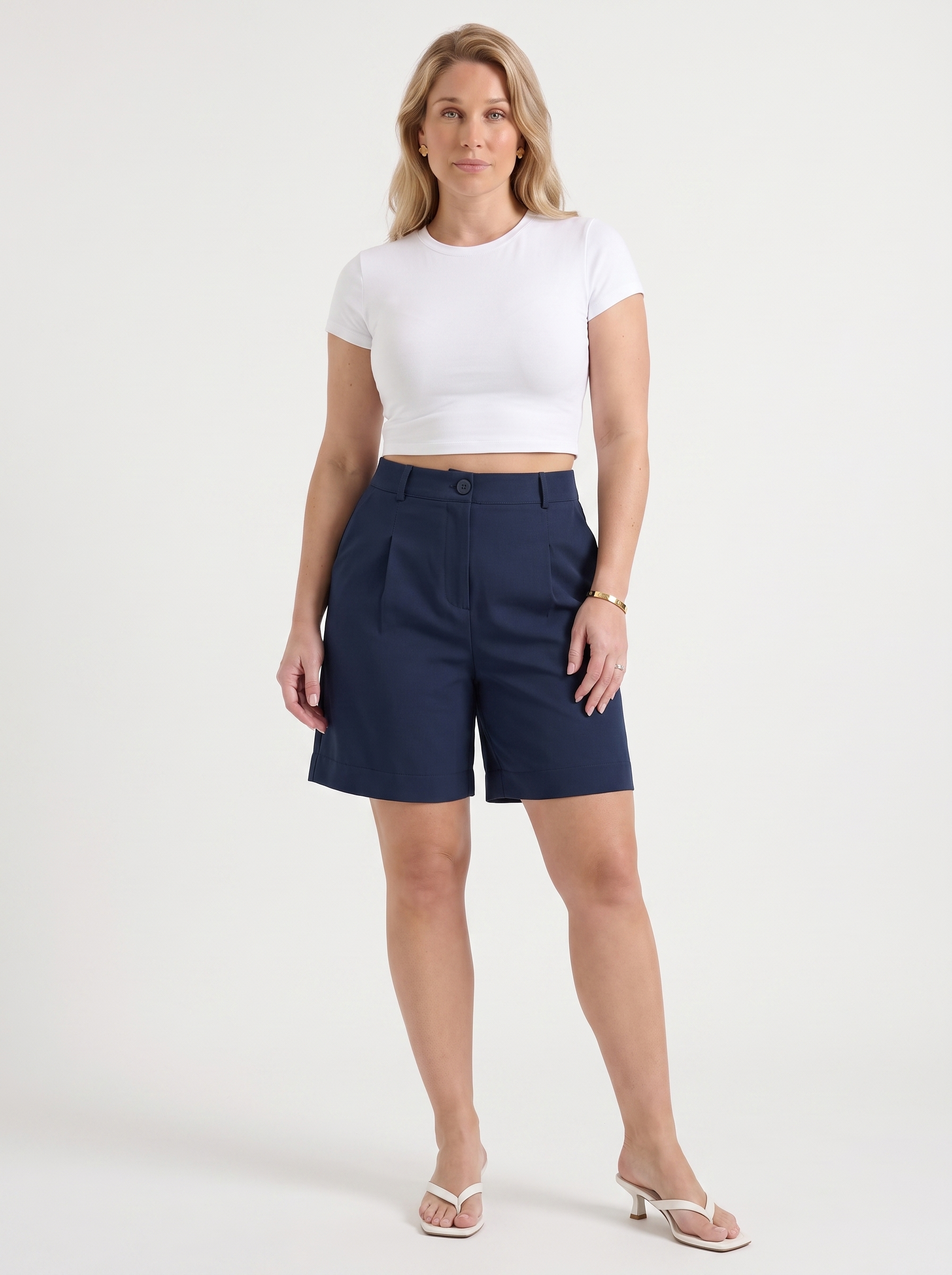 Anais Bermudashorts mit Bundfalten