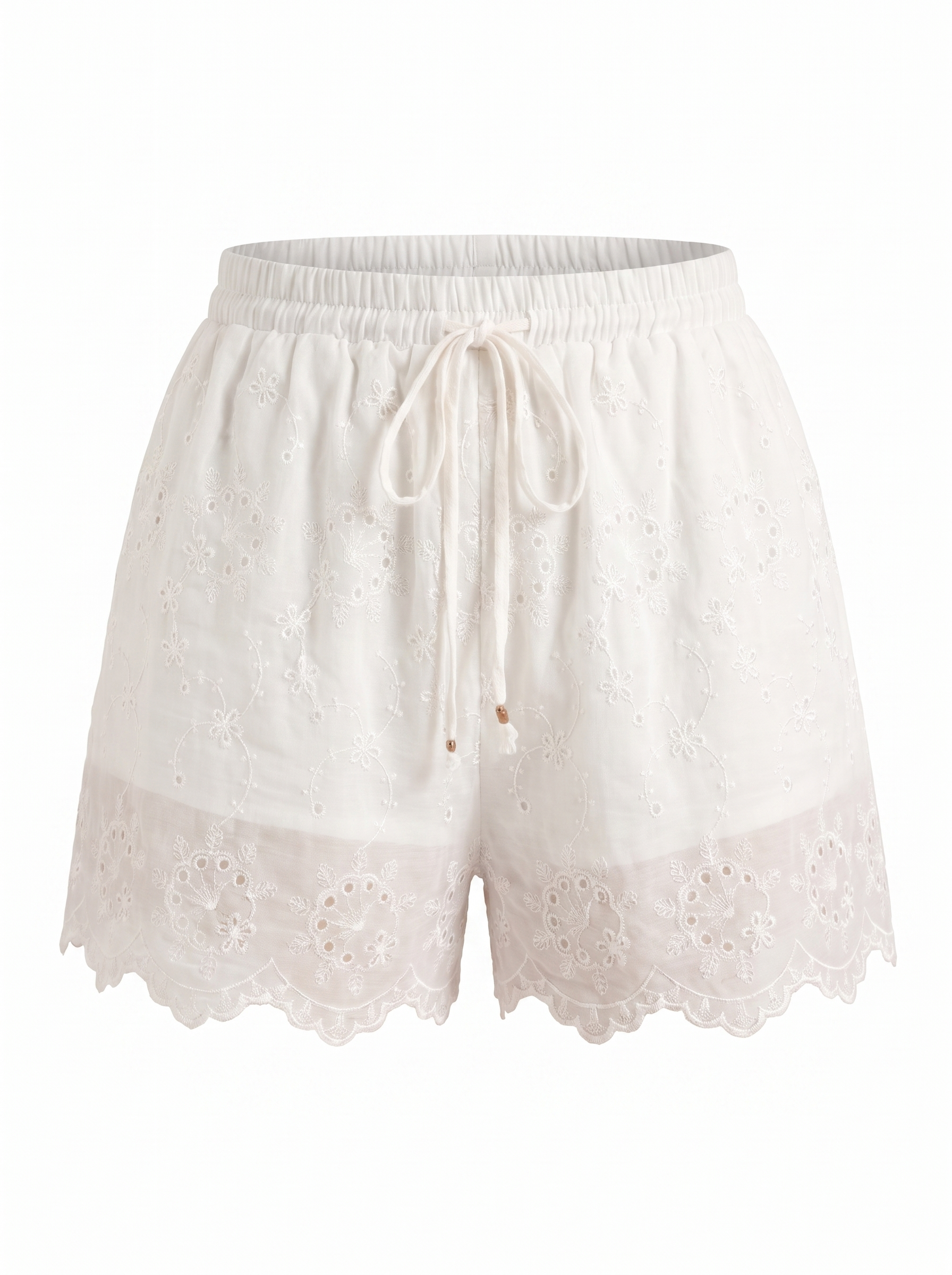 Kelsey Shorts mit Spitzensaum