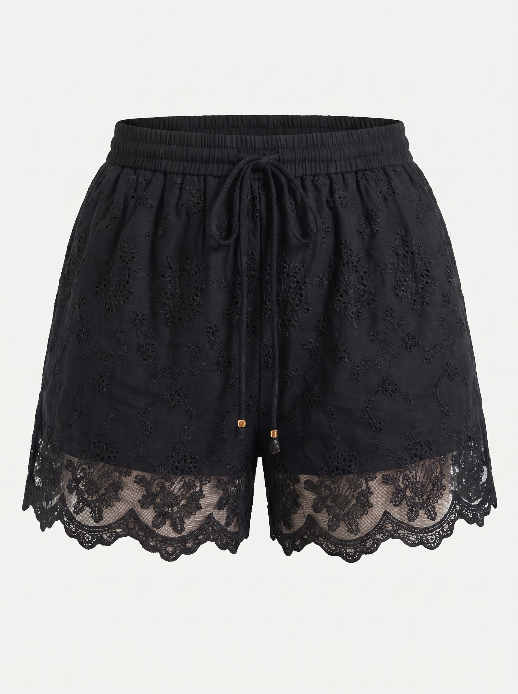 Kelsey Shorts mit Spitzensaum