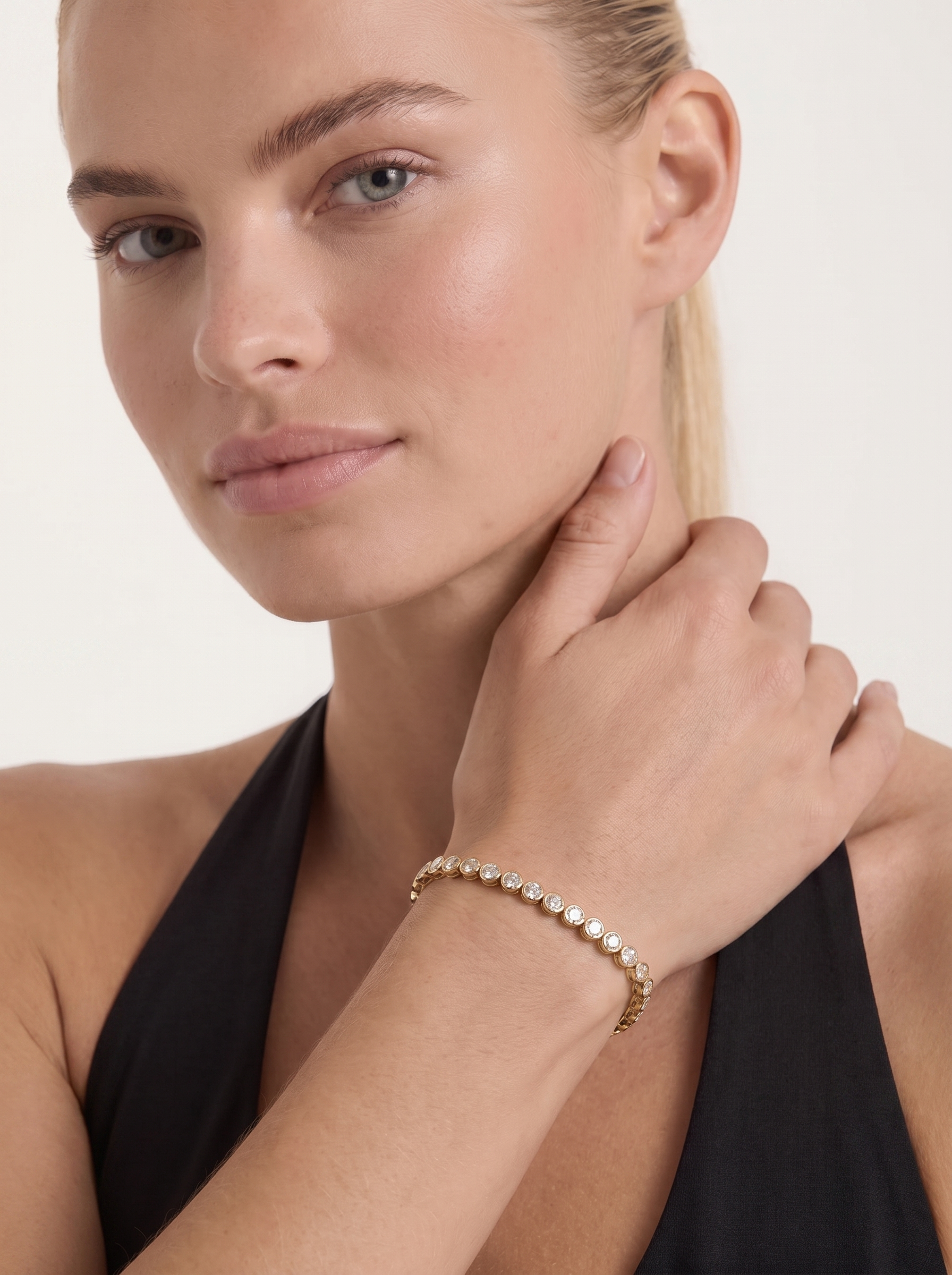 Ines Tennisarmband mit gefassten Steinen