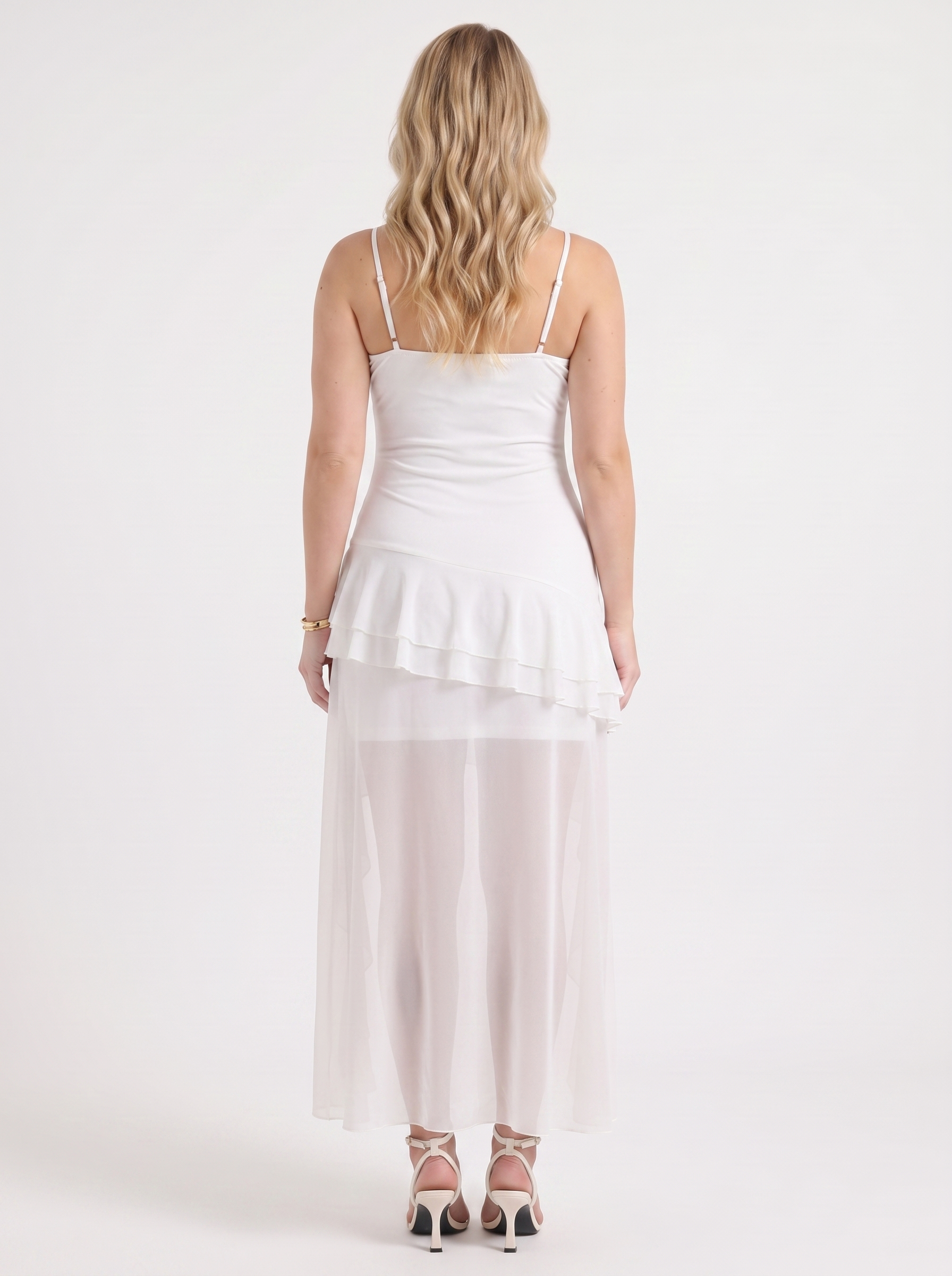 Colette Minikleid mit Rüschen und Vokuhila-Saum