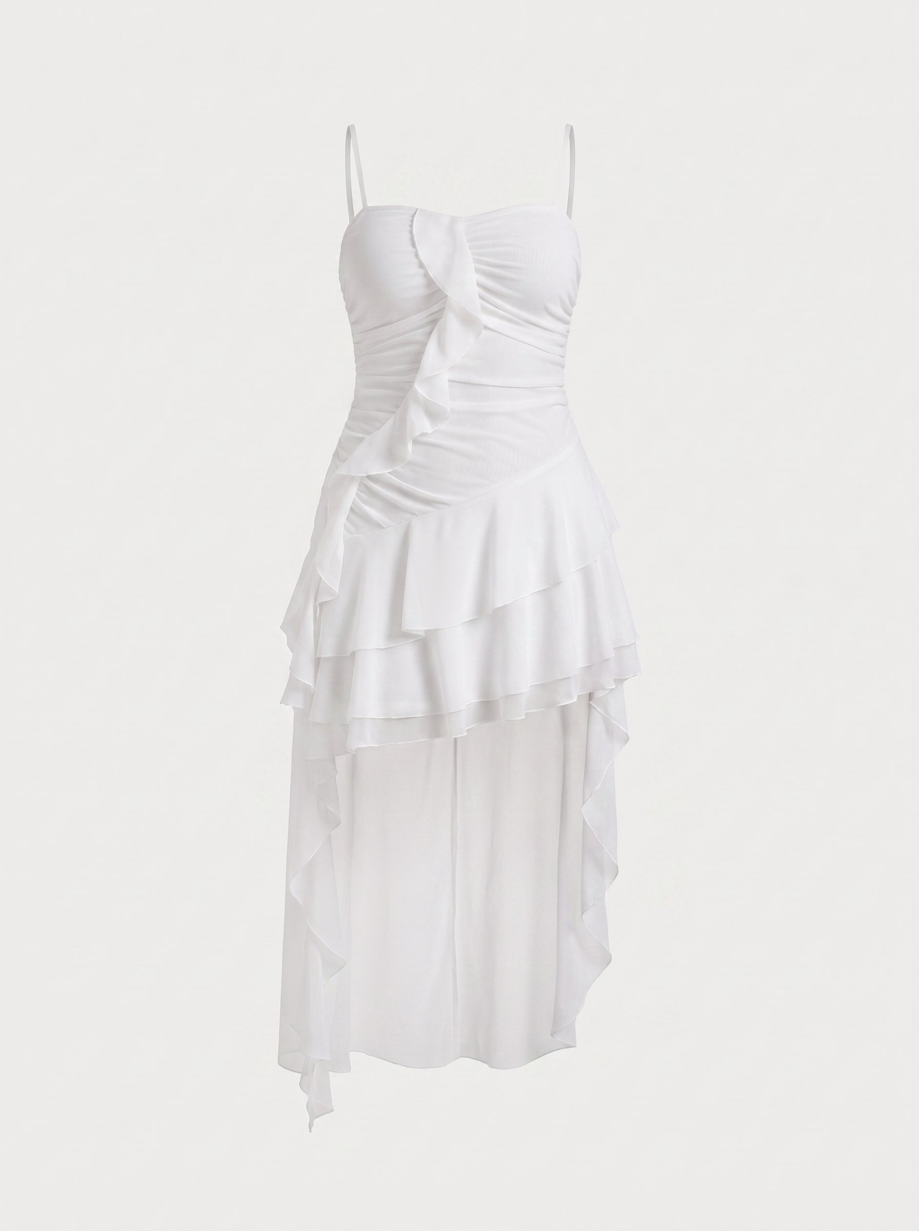 Colette Minikleid mit Rüschen und Vokuhila-Saum