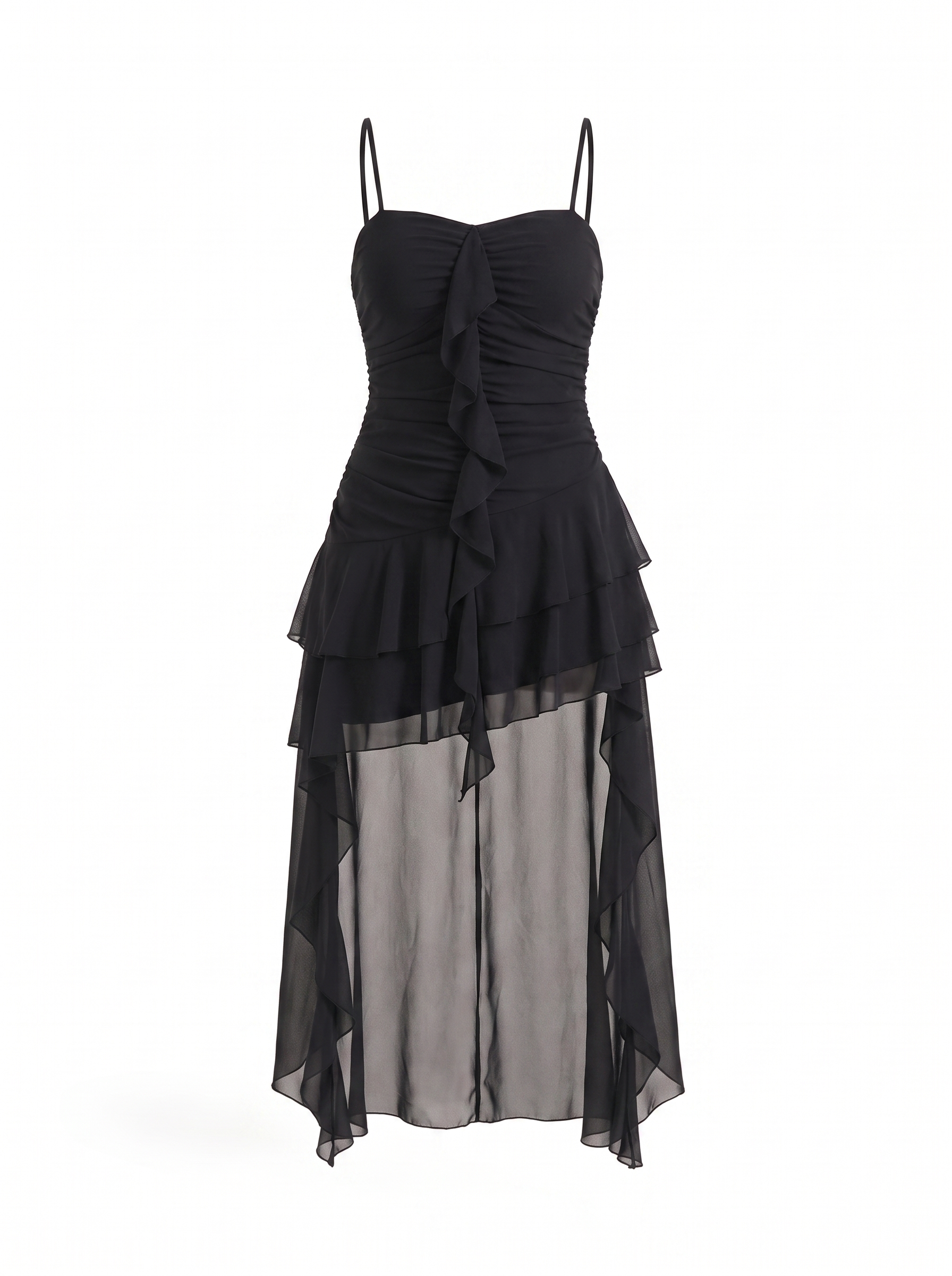 Colette Minikleid mit Rüschen und Vokuhila-Saum