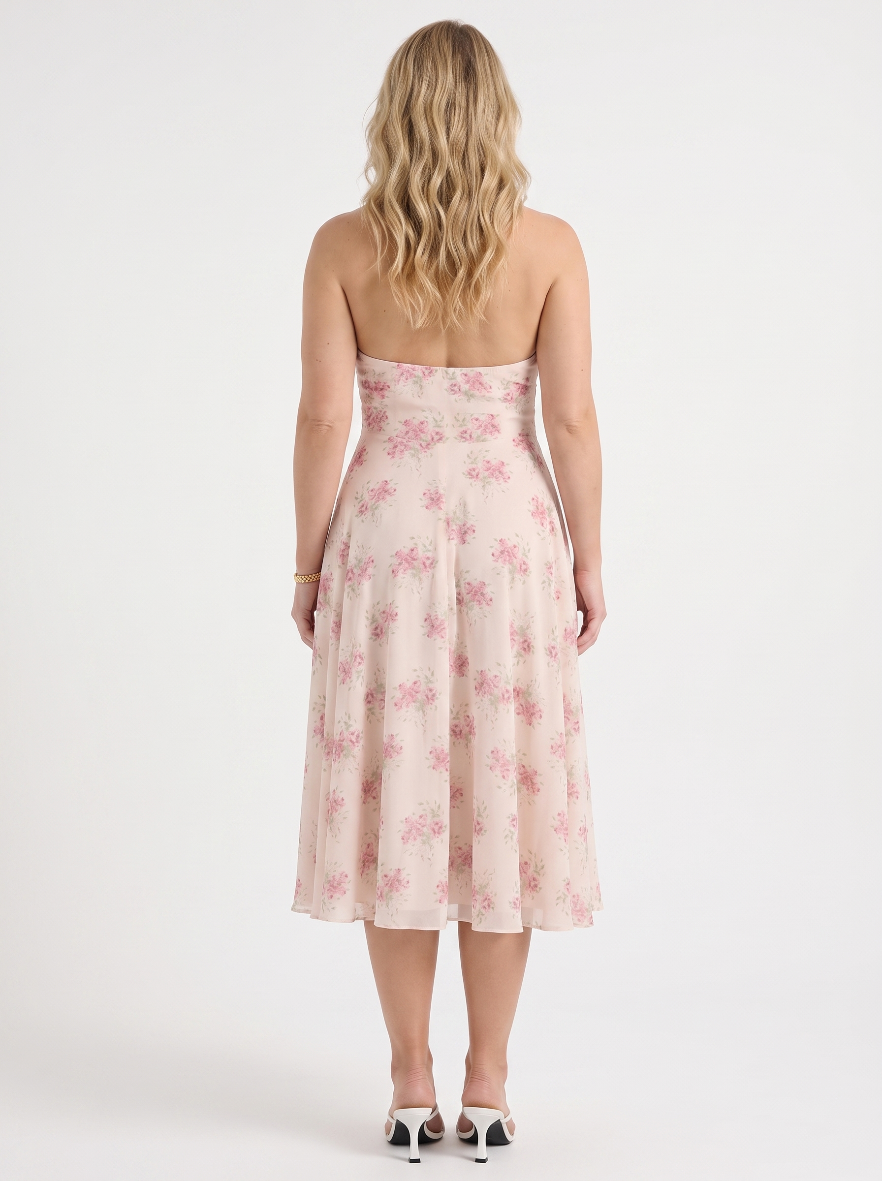 Kaley Midikleid mit Neckholder und Blumenprint