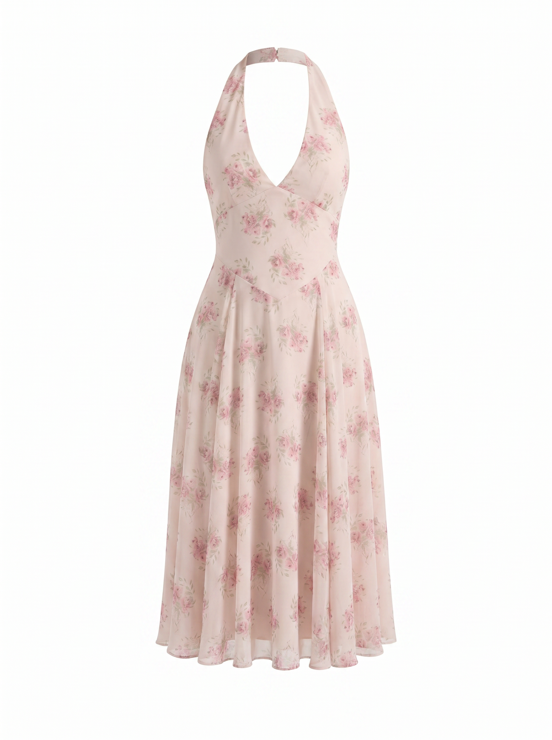 Kaley Midikleid mit Neckholder und Blumenprint
