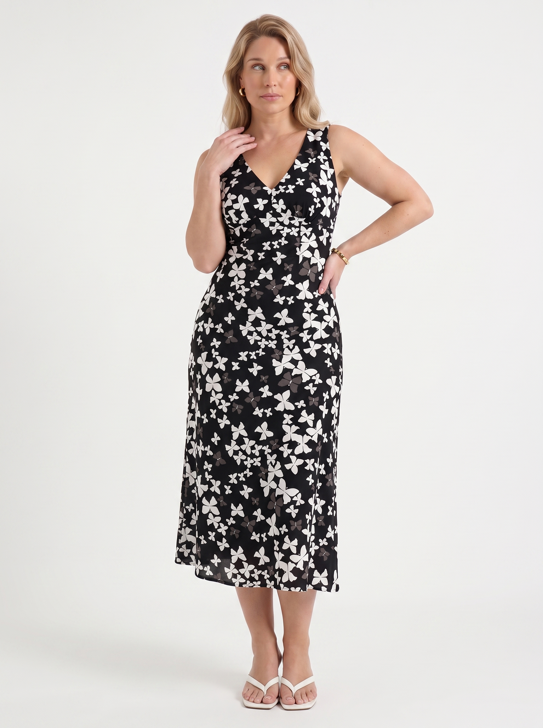 Esme Midikleid mit Blumenmuster