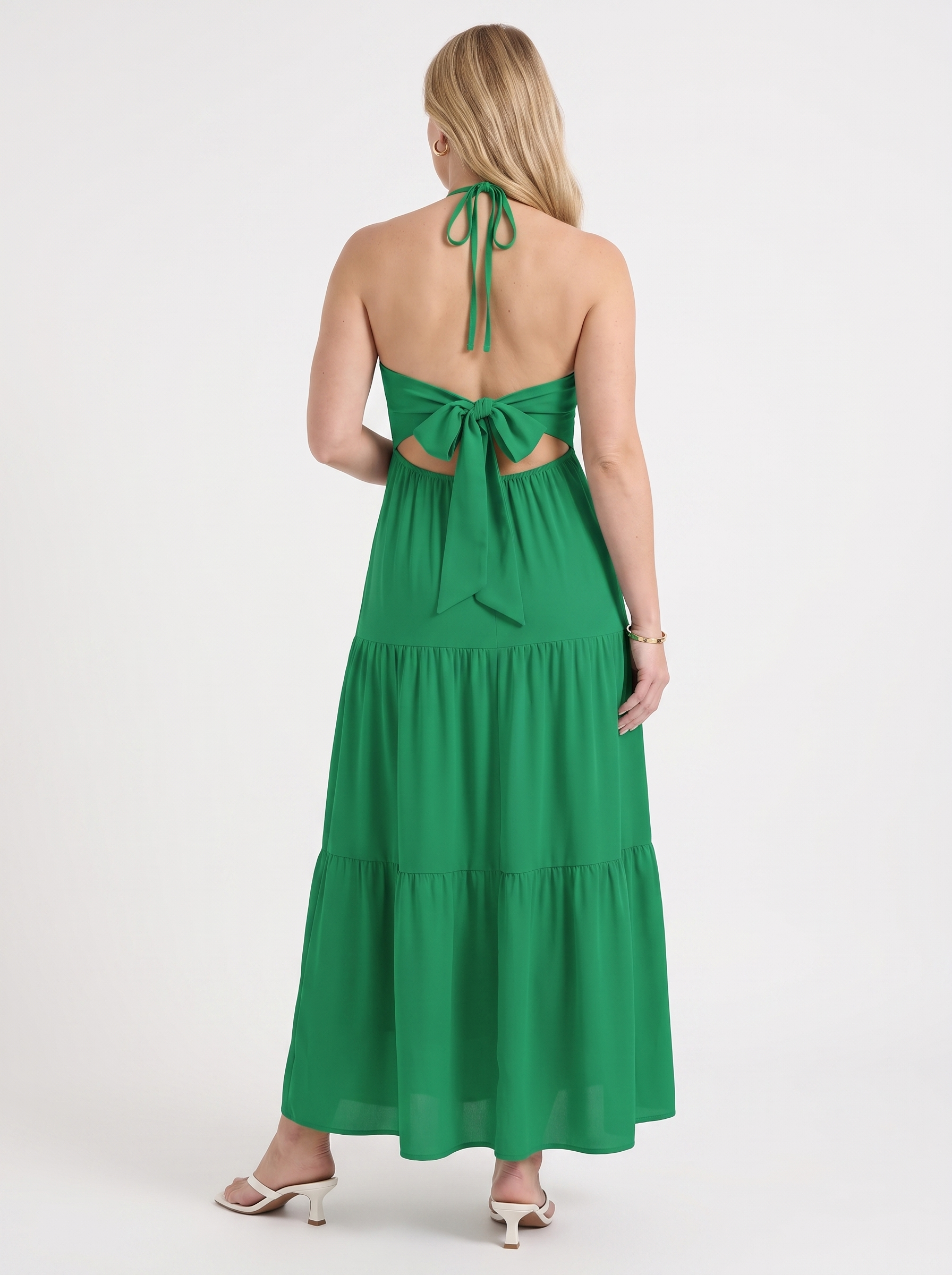Sloane Volant-Maxikleid mit Neckholder