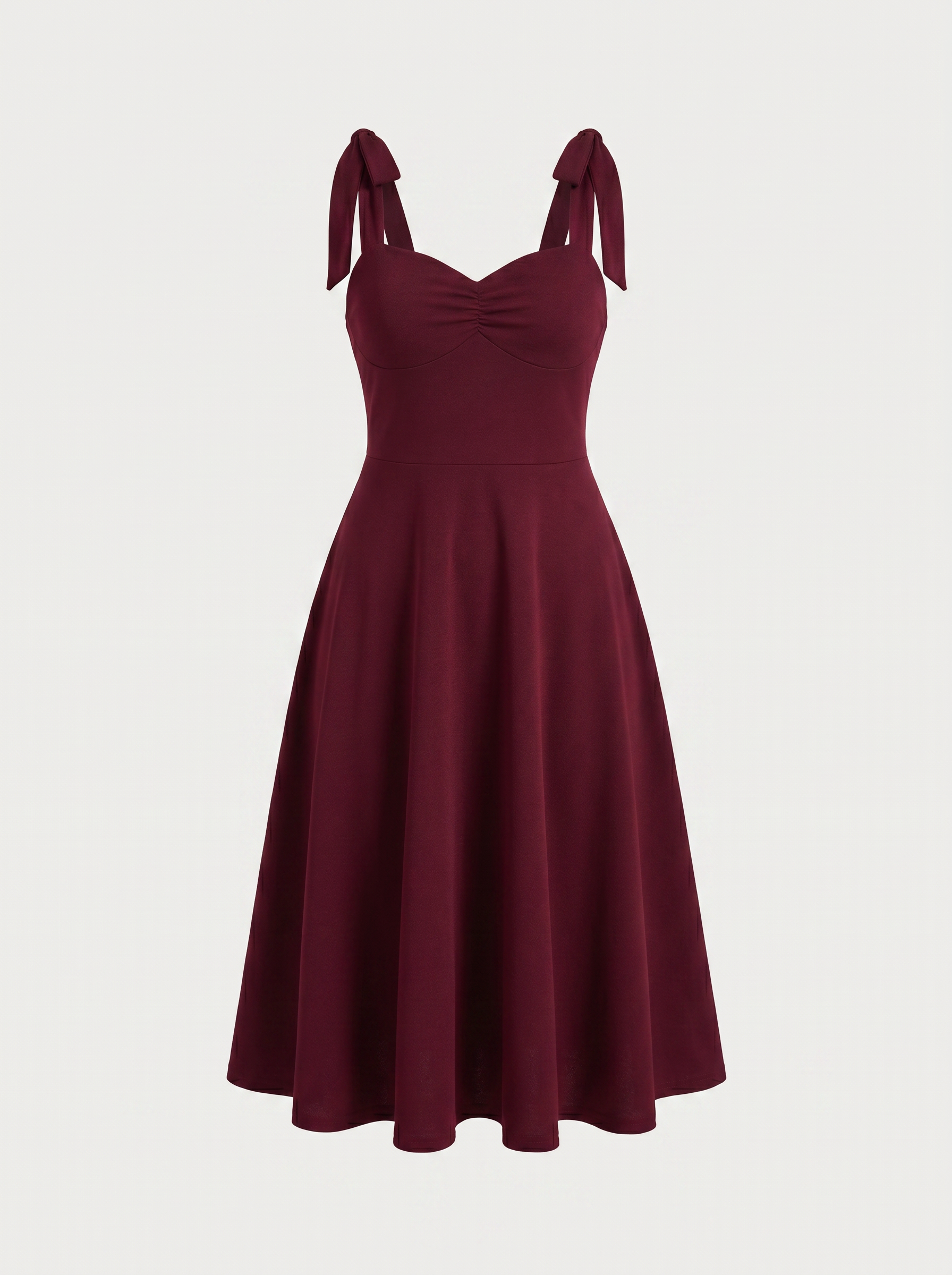 Lanie Midikleid mit Herzausschnitt und Bindeträgern