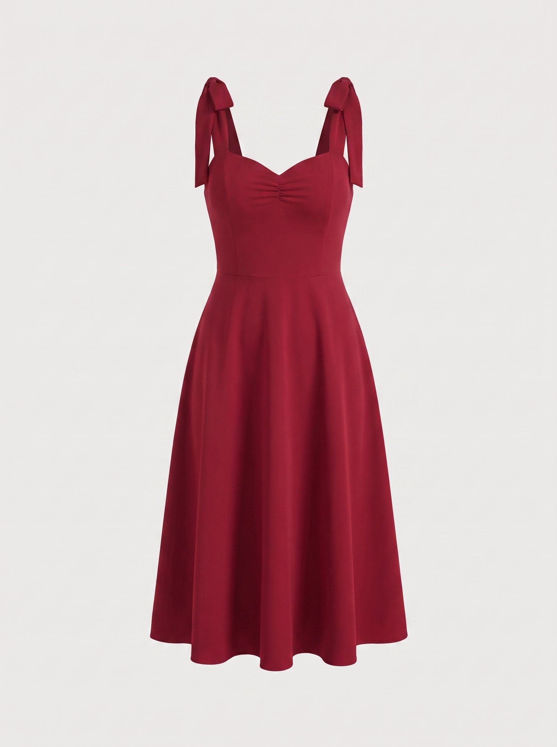 Lanie Midikleid mit Herzausschnitt und Bindeträgern